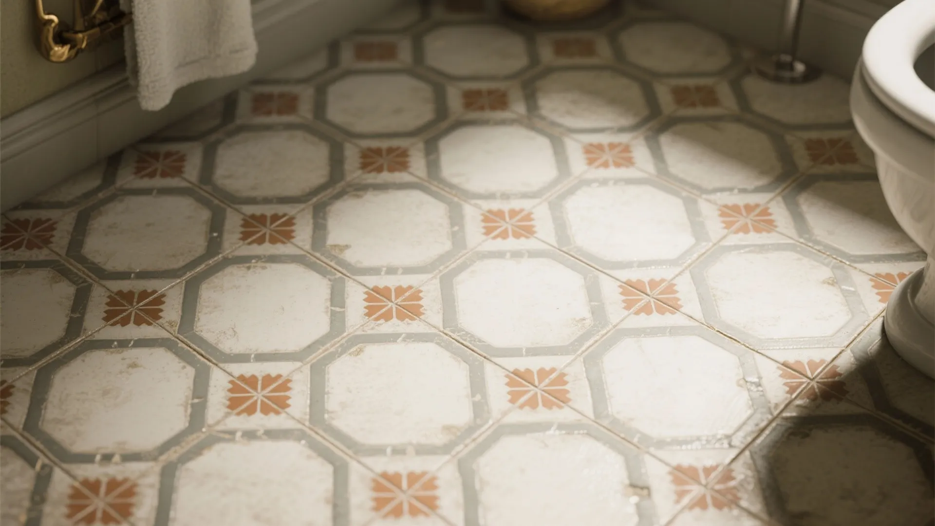 2. Patterned floor tiles for personality