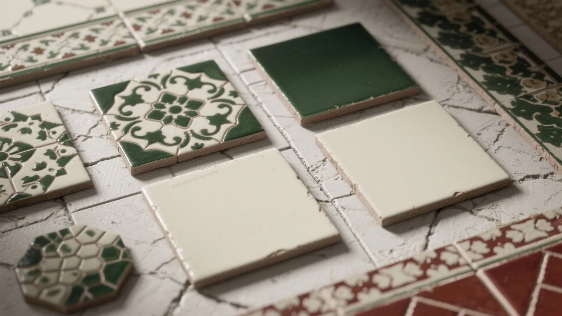2. Encaustic tiles and decorative borders
