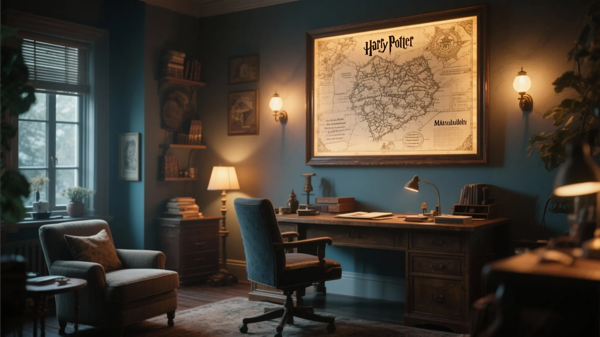 9. Enchanted Map Feature Wall