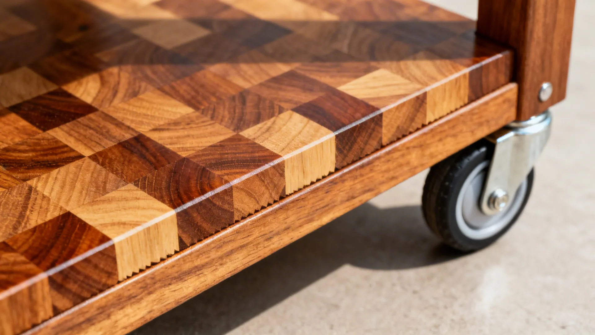 Butcher-block top cart as a micro island