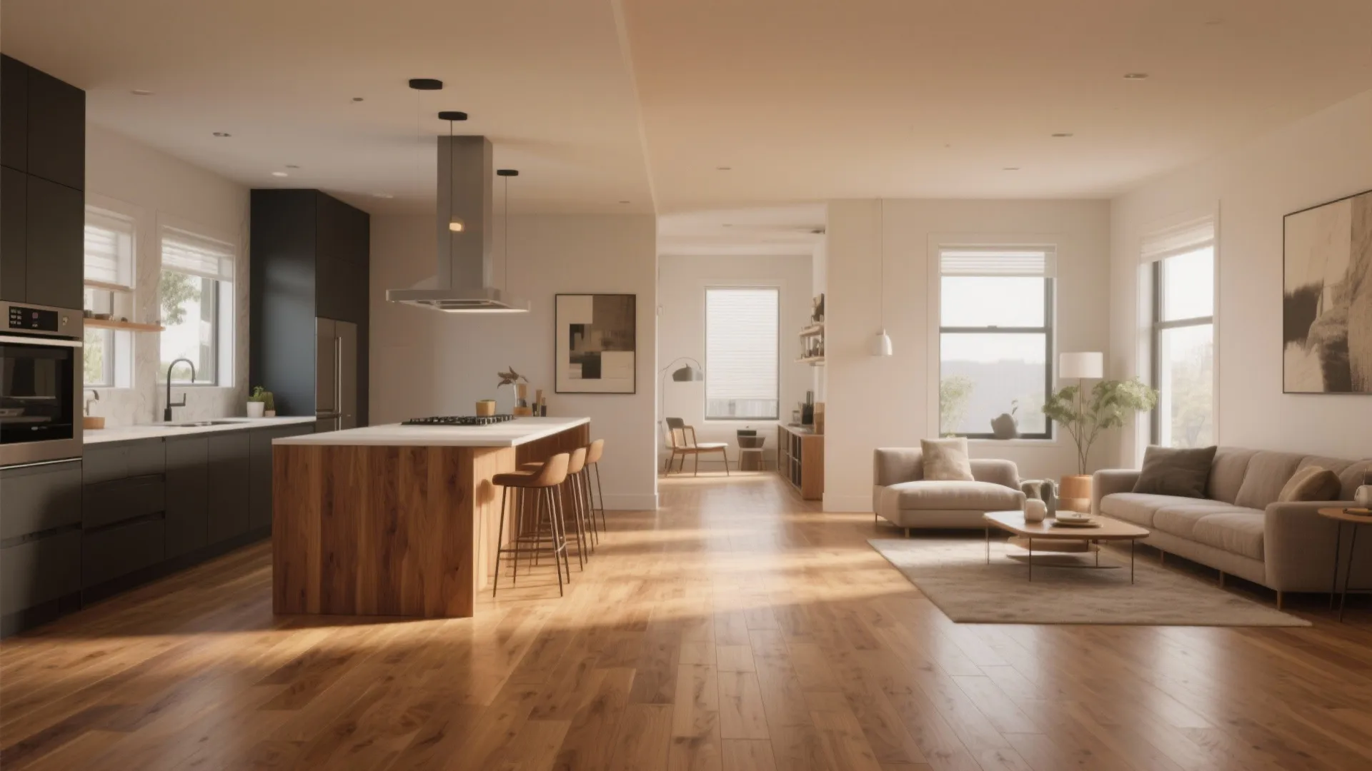 2. Engineered hardwood with a matte finish