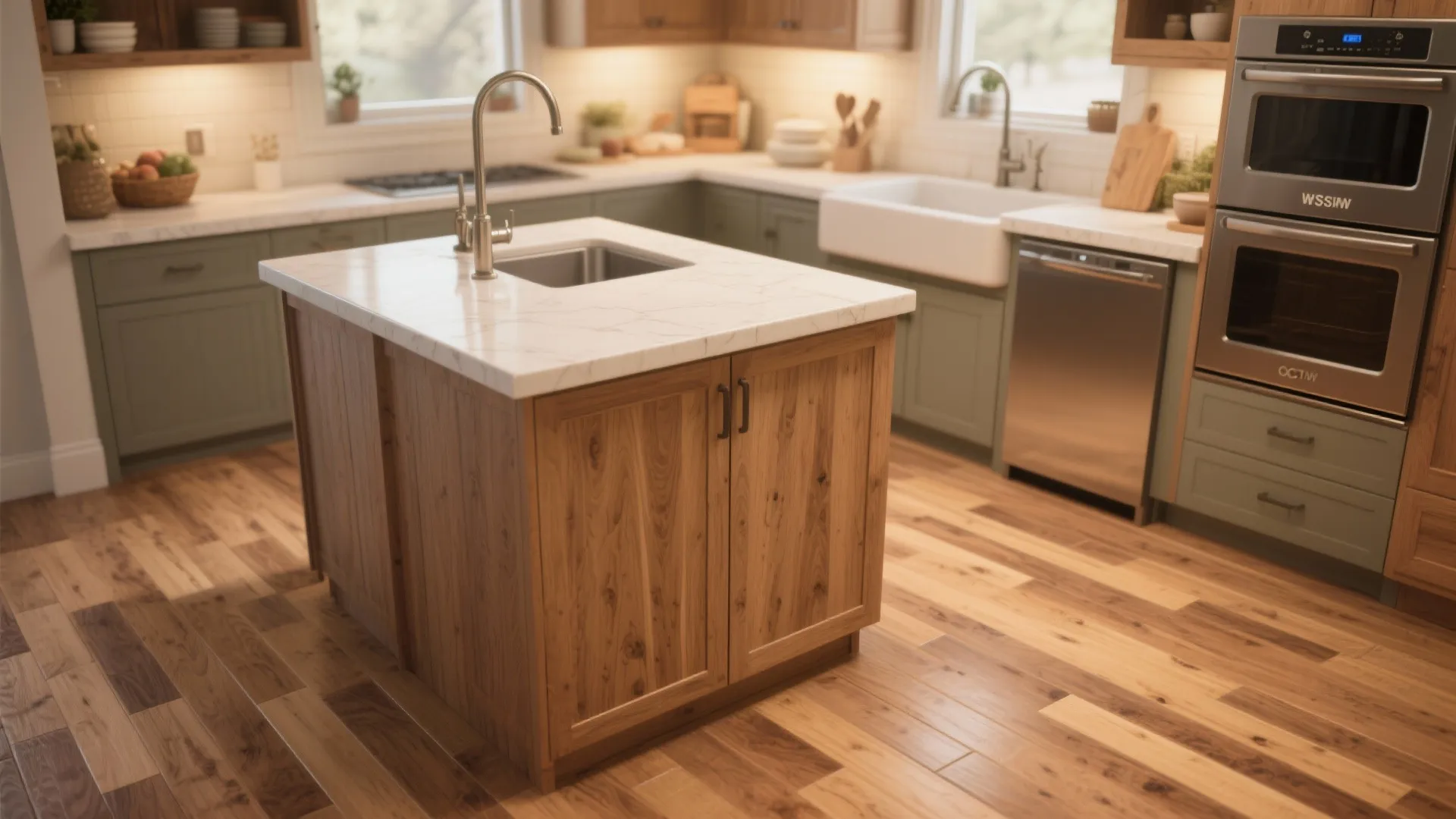 2. Engineered hardwood for authentic warmth