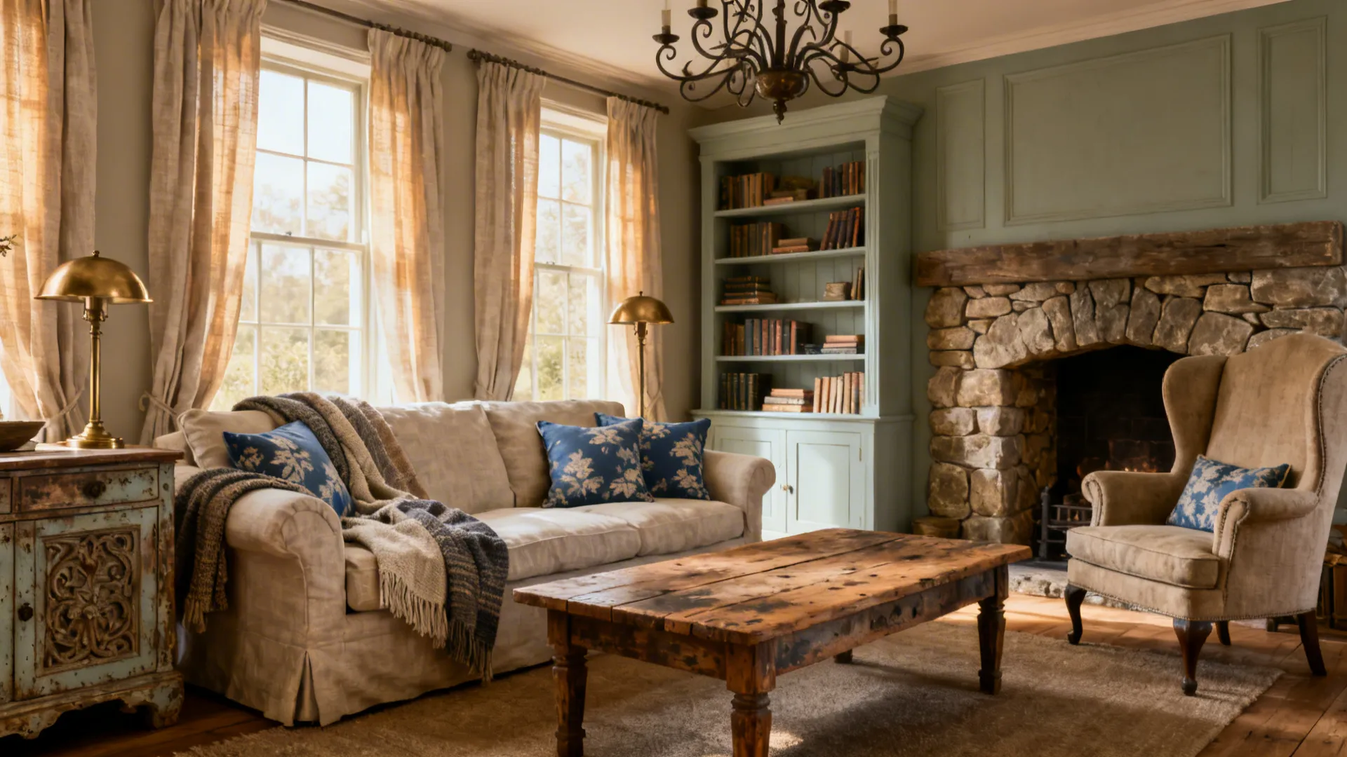 5 English & French Country Living Room Ideas