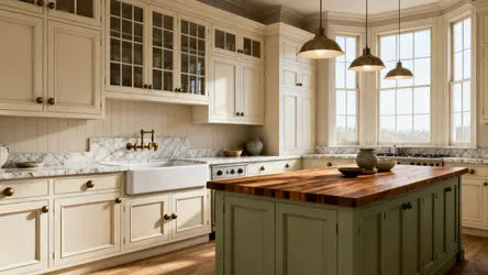 5 English-Style Kitchen Cabinet Ideas for Villas