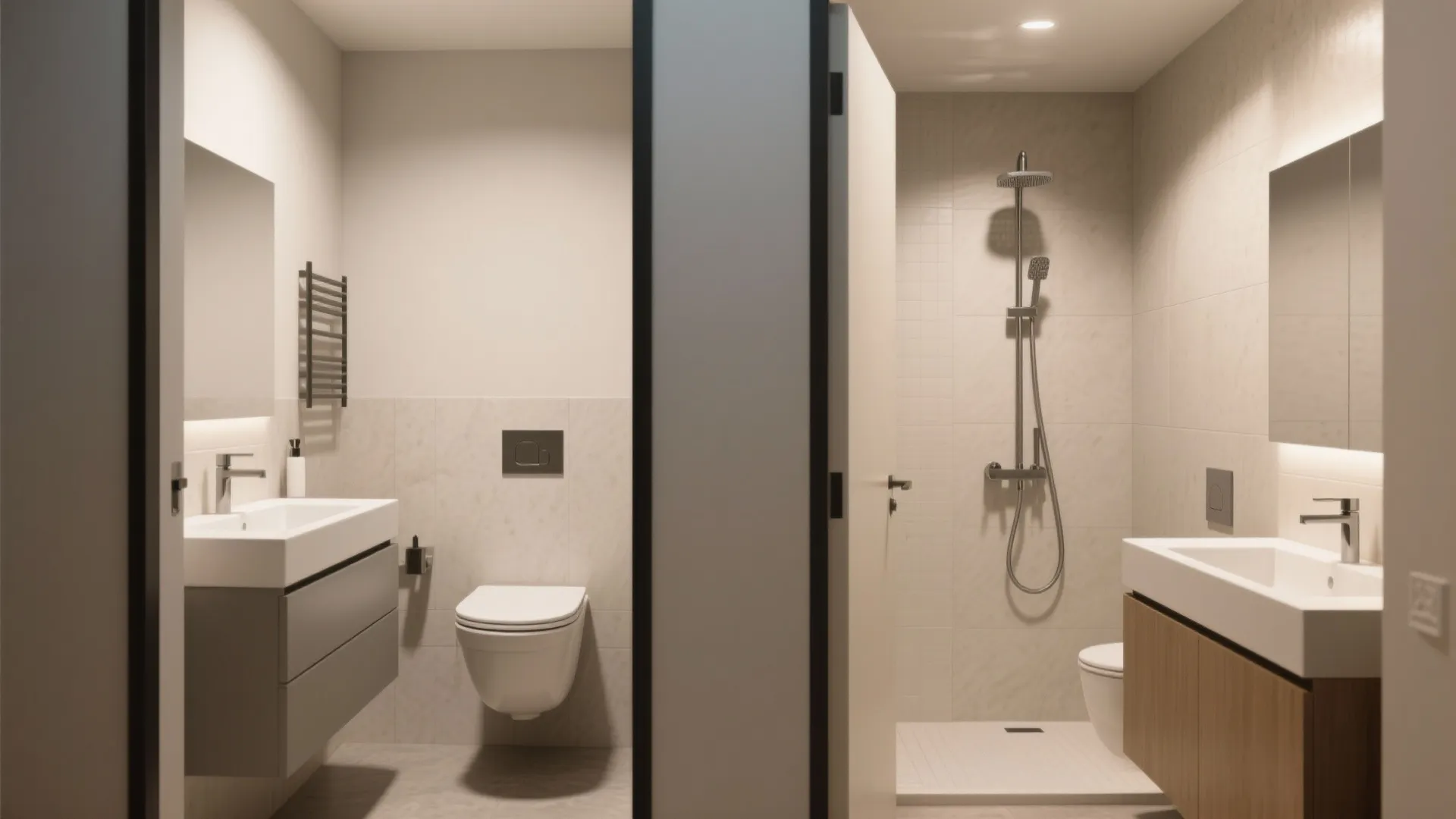 Layout 3: En-suite + Guest Bathroom Split