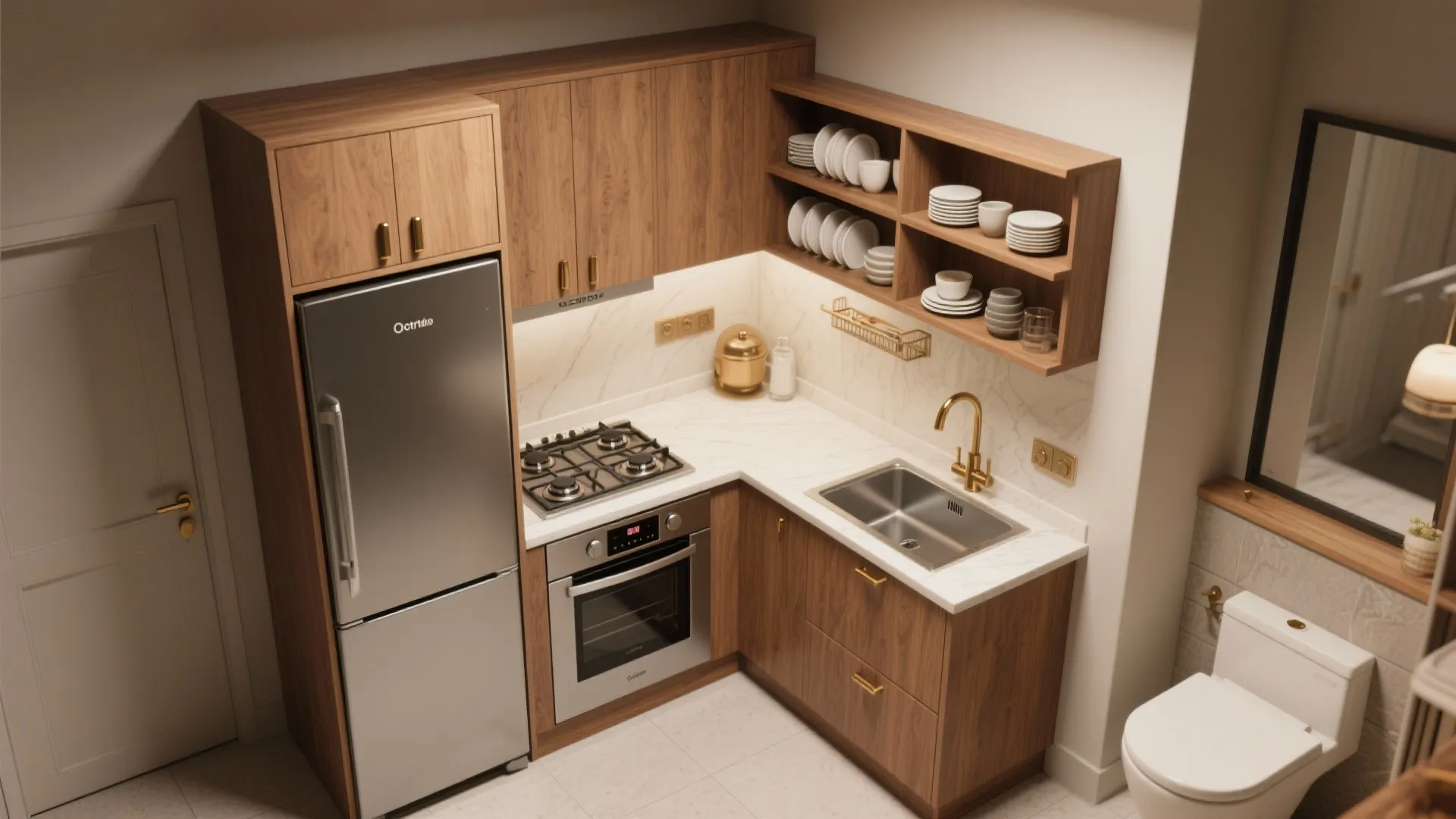 4. En-Suite Swap: Full Bath + Mini Kitchen