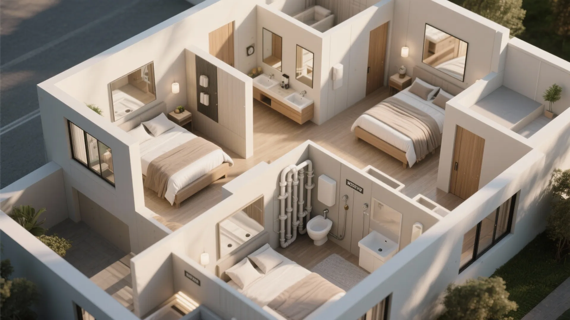 3. En-suite strategy: balance privacy and plumbing economy