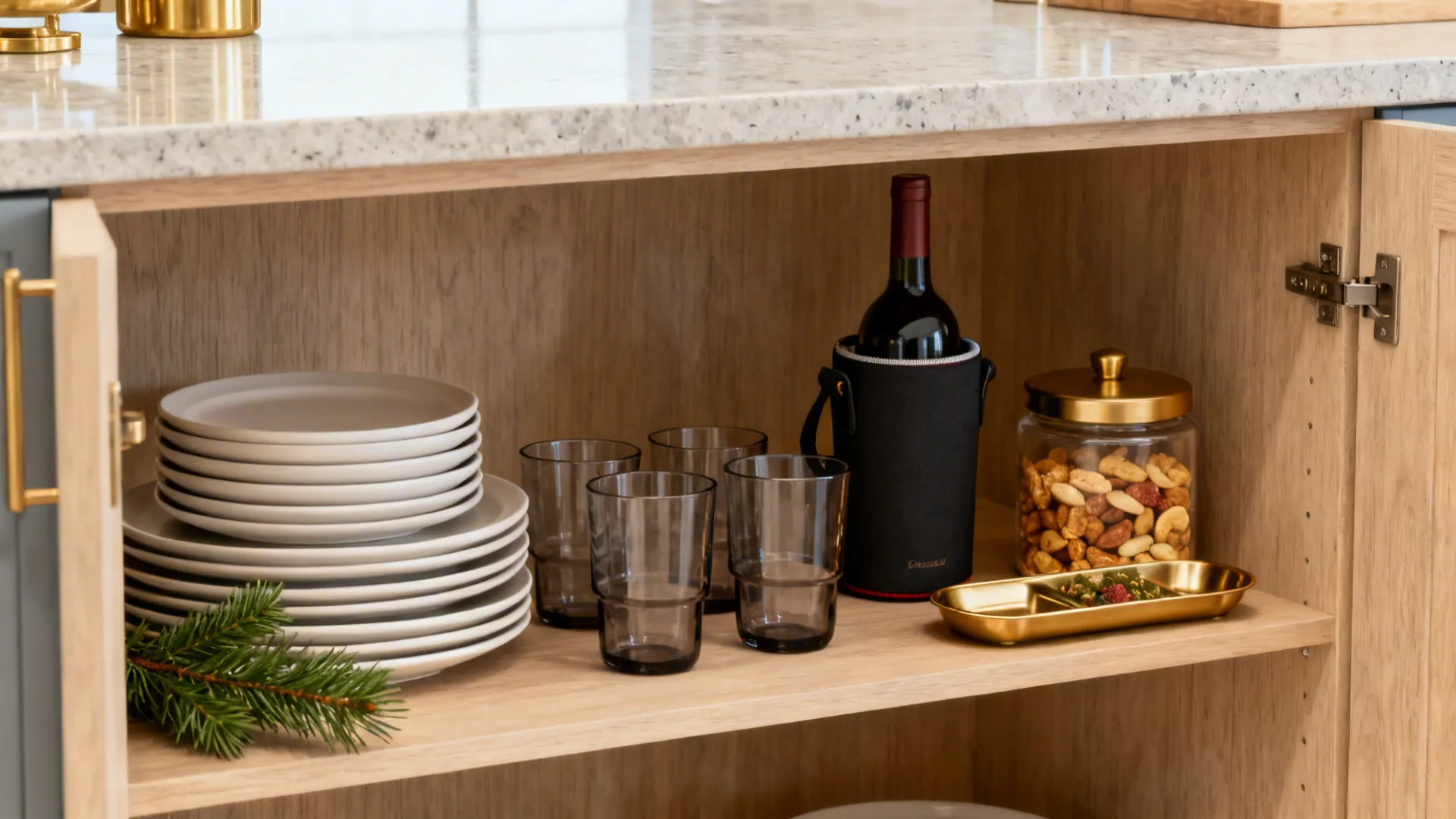 Entertaining-ready setups (swappable and seasonal)