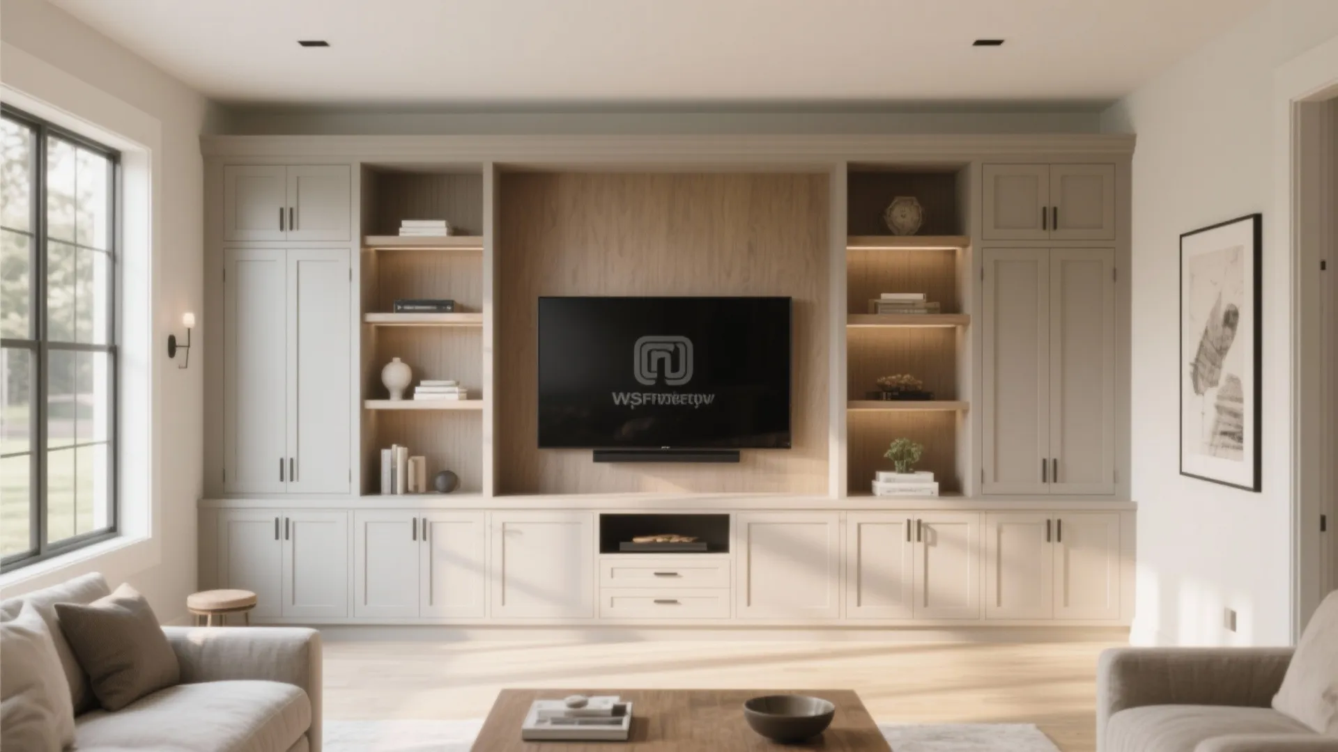 Entertainment center as a focal point