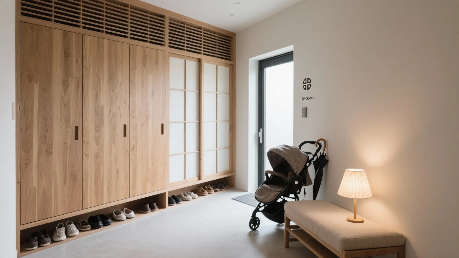 Tips 4: 玄関収納は“奥行き浅め×幅で稼ぐ”（収納の詰まりを防ぐ）