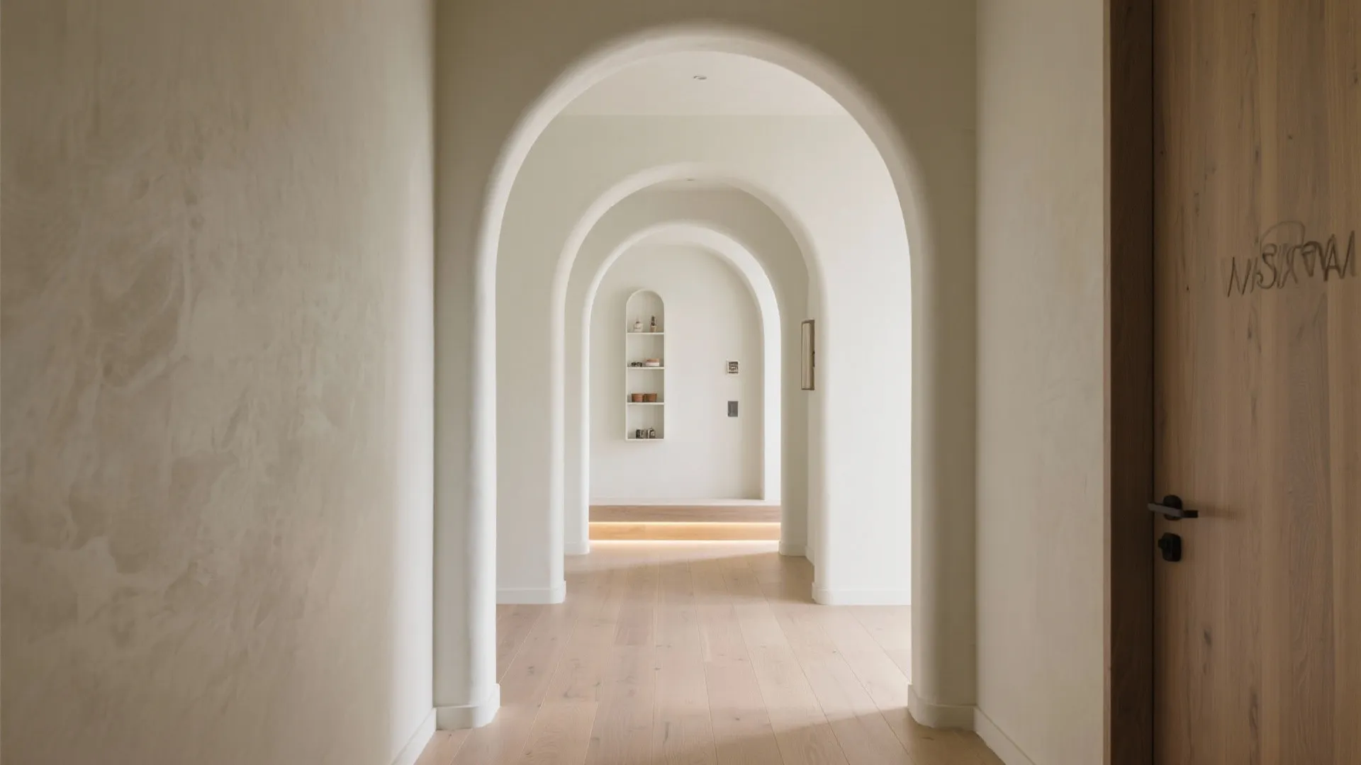 Arched Niches as Slim Storage Walls