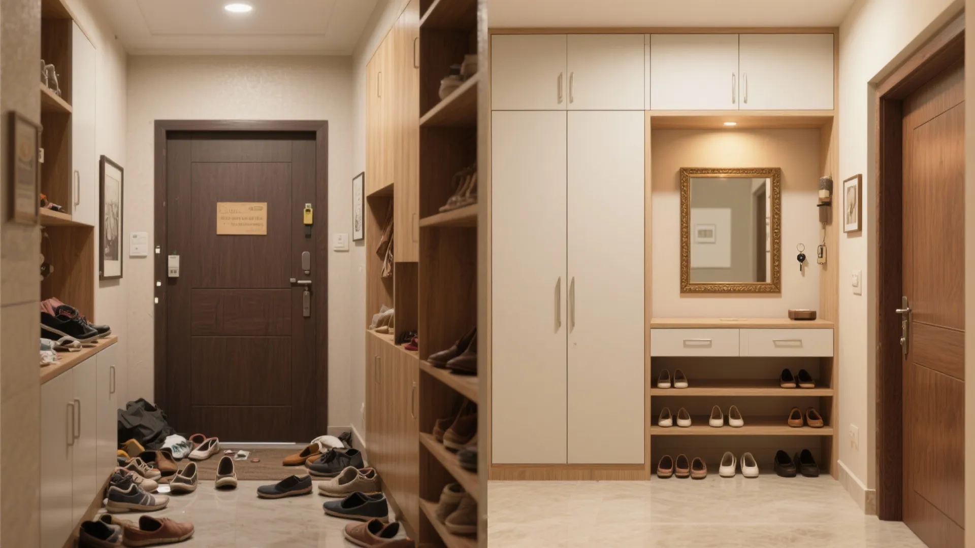 Balcony life and an inviting, clutter-free entry