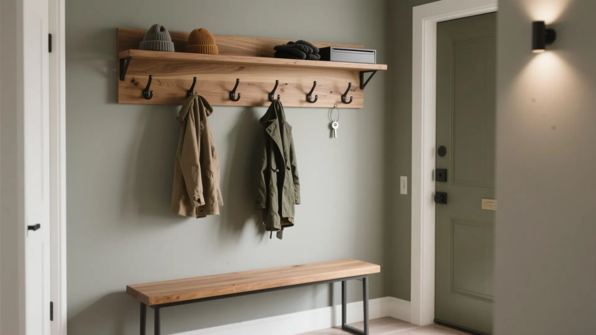 Wall Mounted DIY Coat Rack: Stylish and Space-Saving Ideas