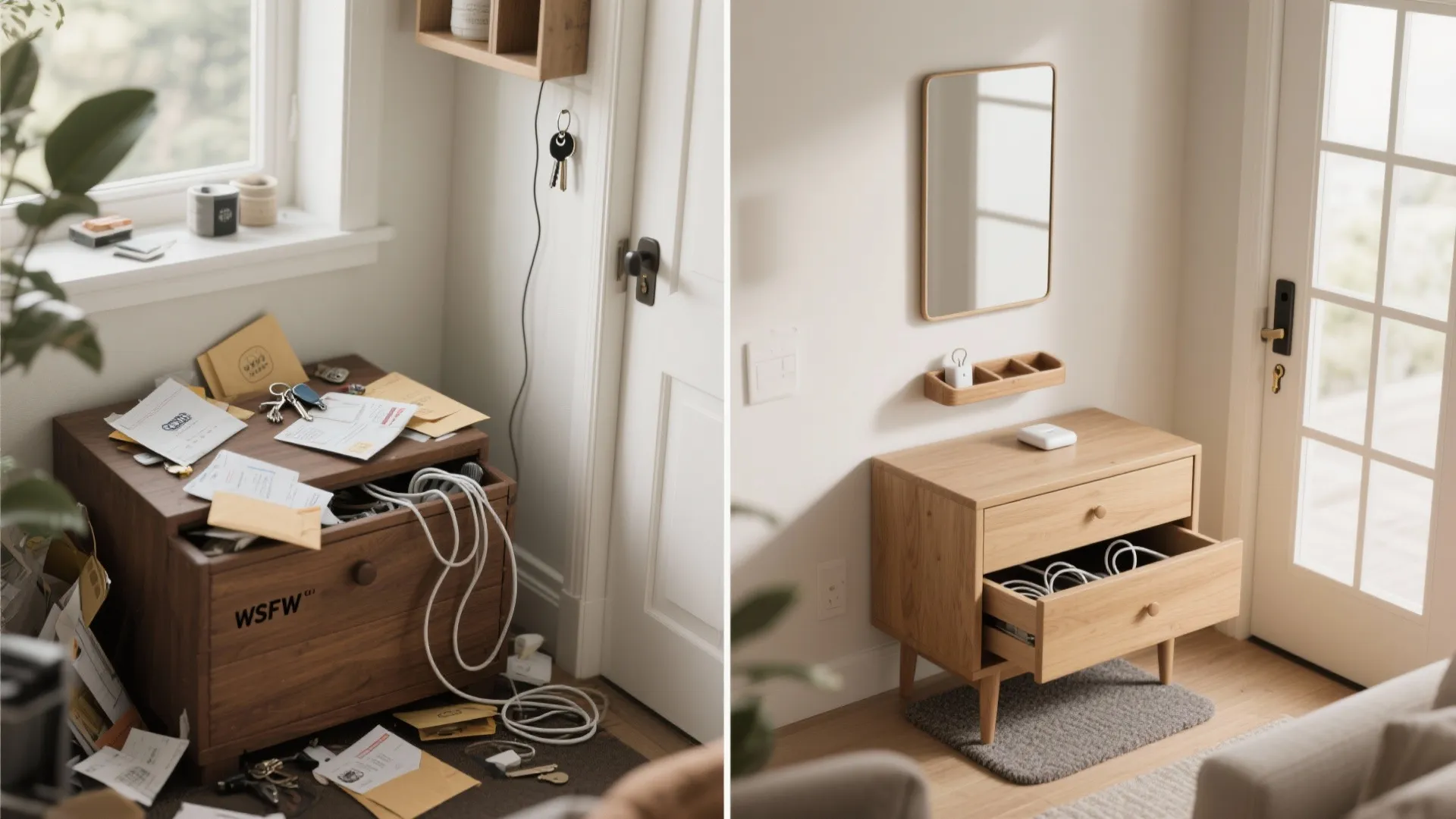 5) Entry-living crossover: catchall now, calm later