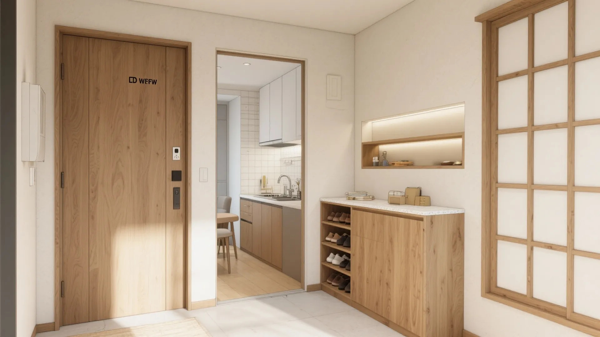 Tips 1: 玄関〜LDKの動線を一直線にしない｜動線規格のひっかかりが心地よさを生む