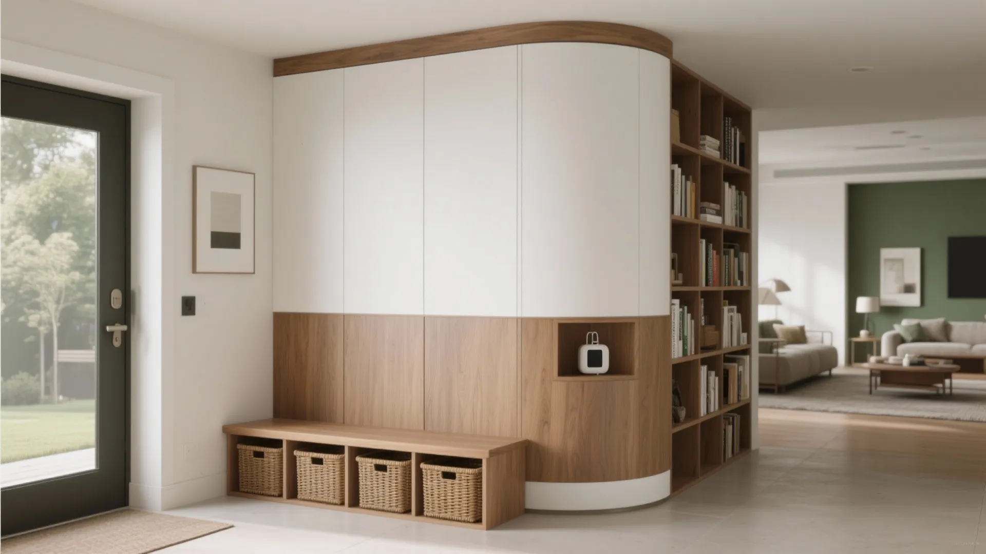 Entry Divider with Built‑In Storage