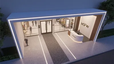 Modern Commercial Entryway with LED Accent Lighting