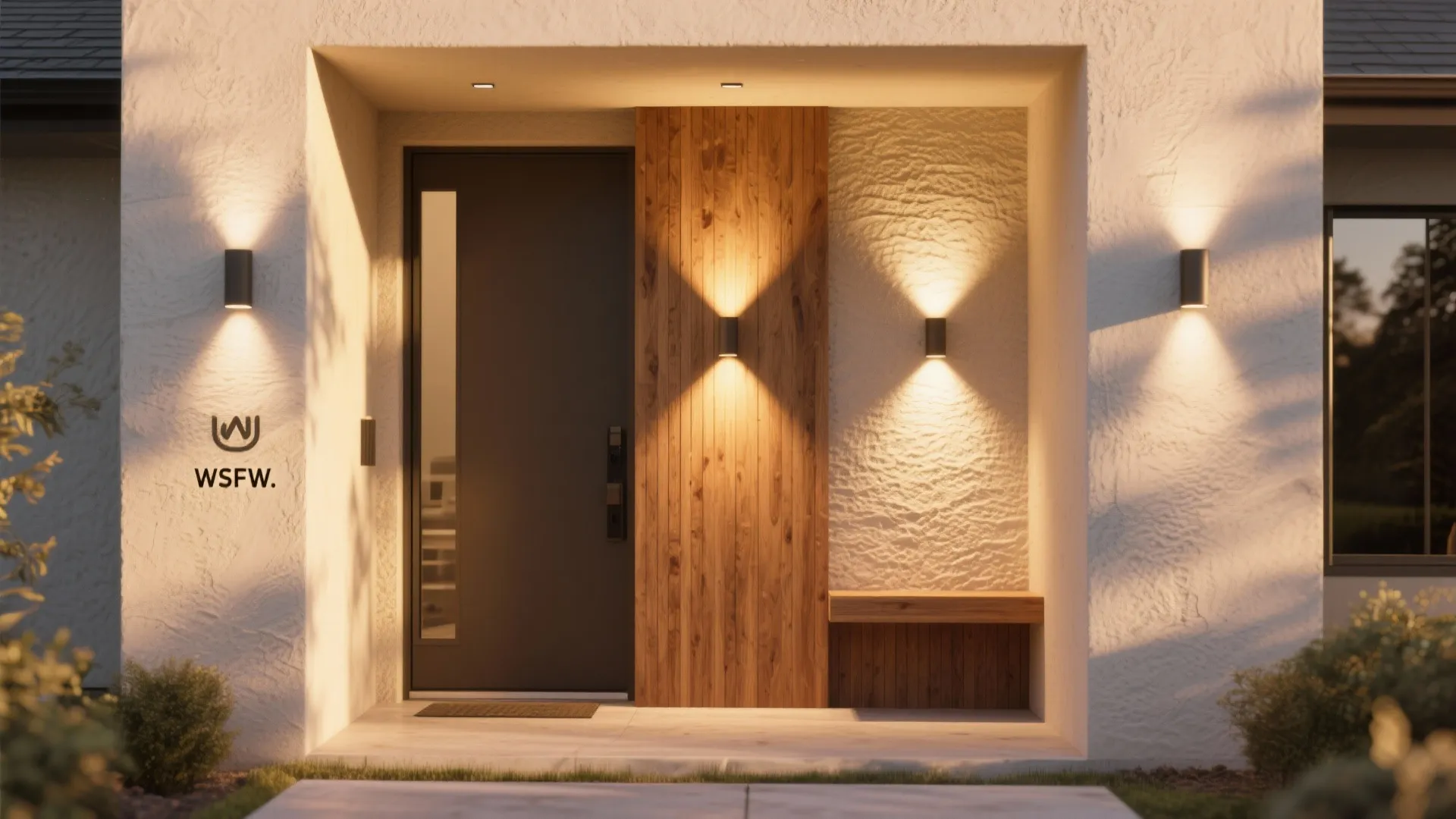 Light and Shadow: Entry Feature that Glows