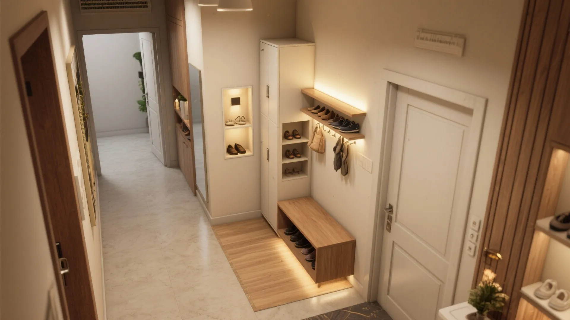 Circulation first: a calm entryway and smarter hallway walls