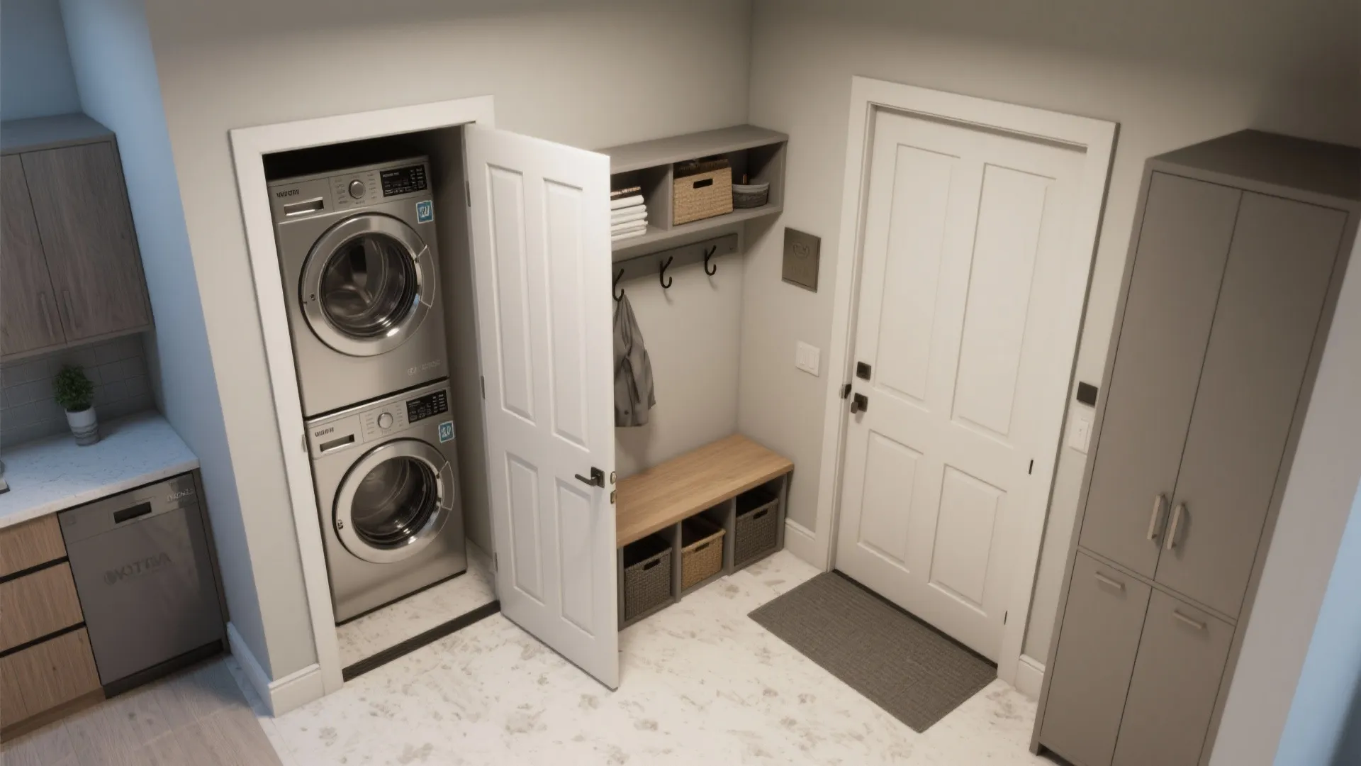 4. Smart entry and laundry adjacency