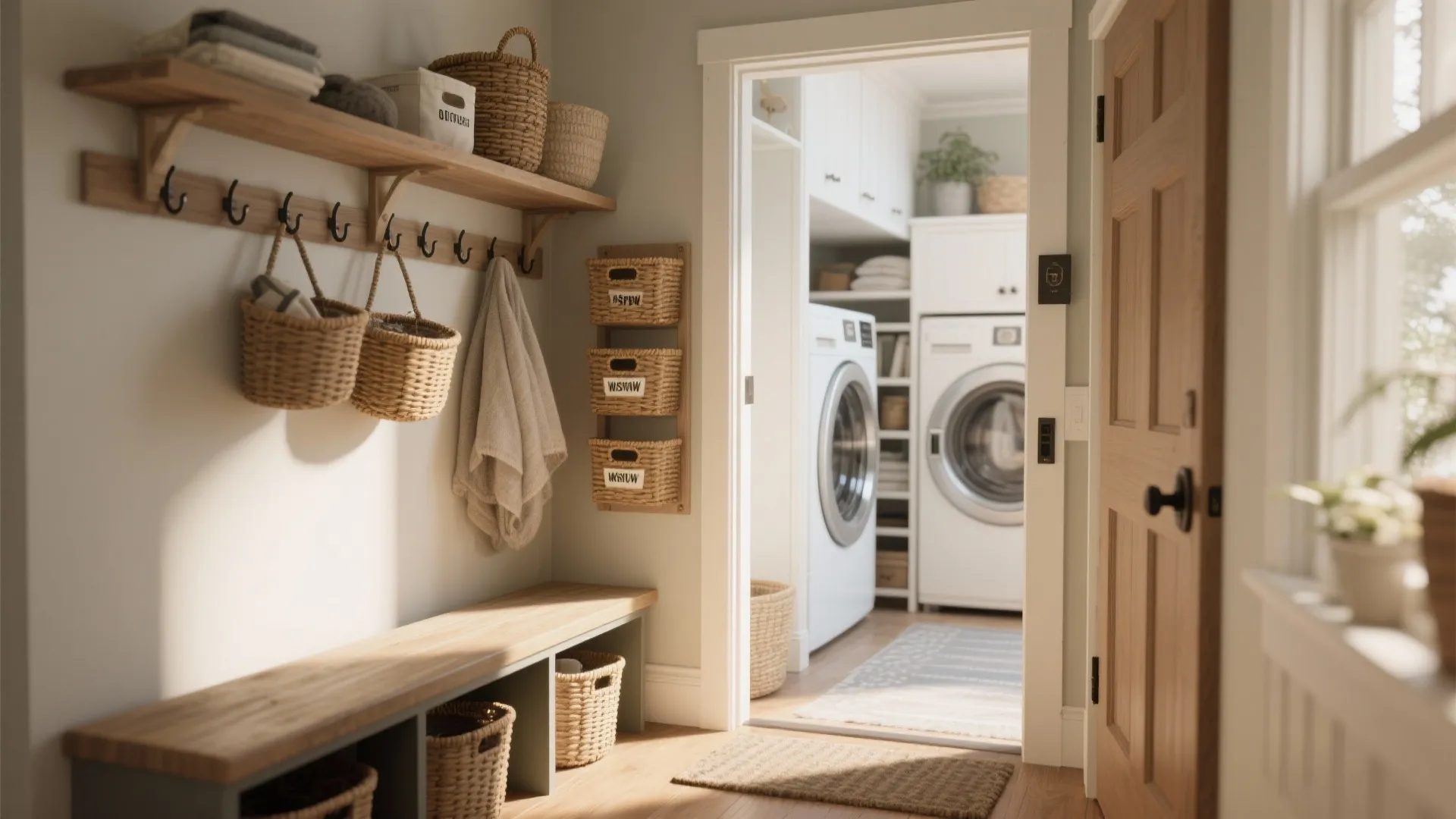 5. Create a flexible entry and laundry nook