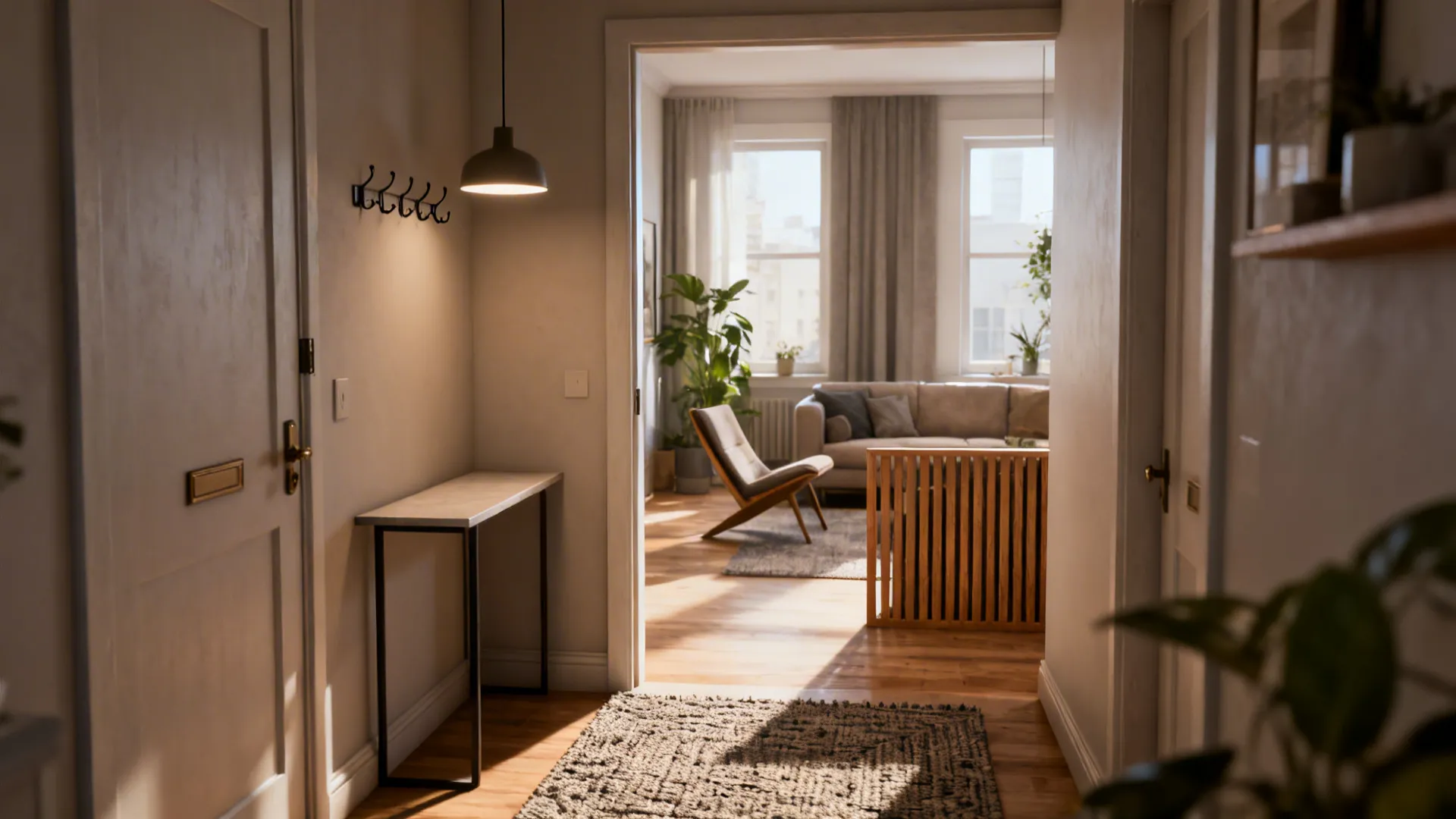 5 Feng Shui Fixes When Your Front Door Opens to the Living Room
