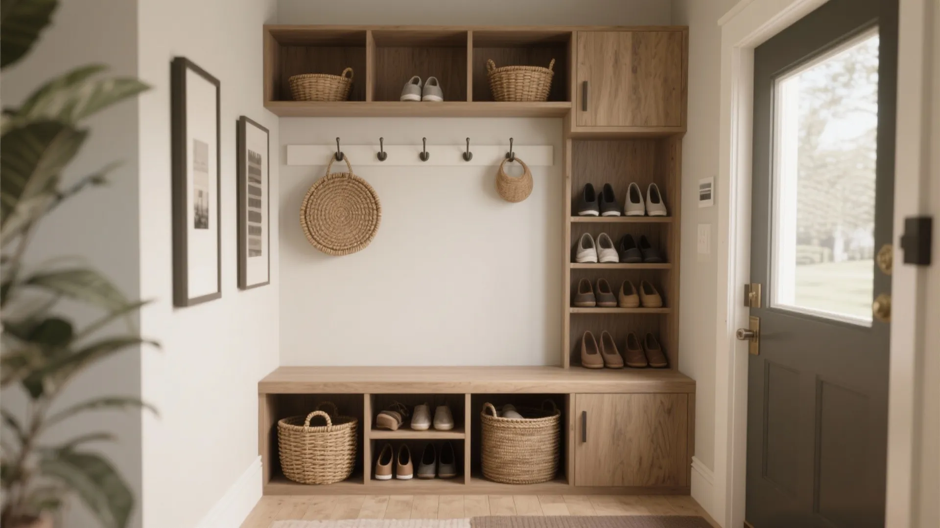 2. Turn the Entry into a Mini Mudroom