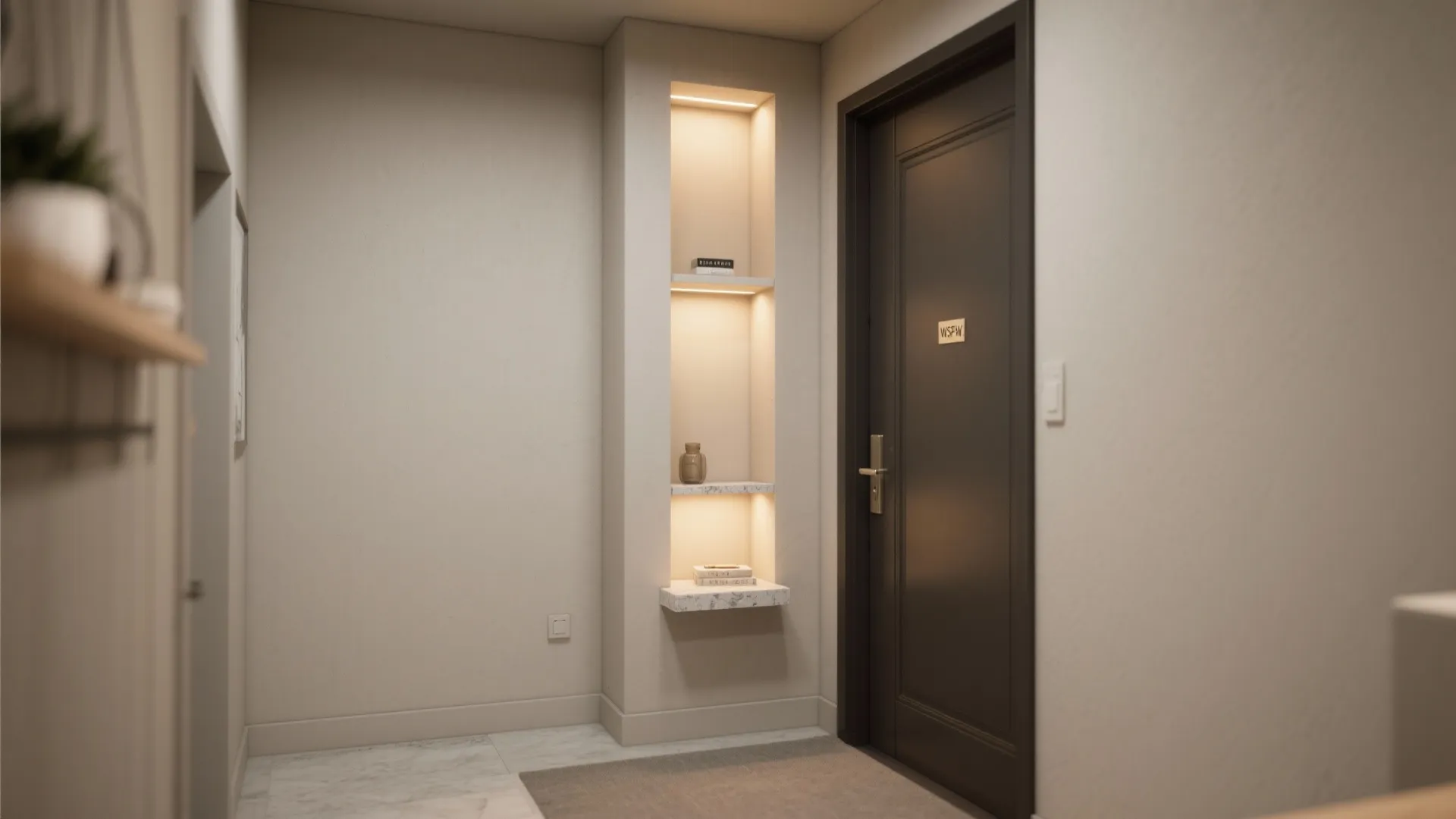 Integrated Drywall Niches for Storage and Style