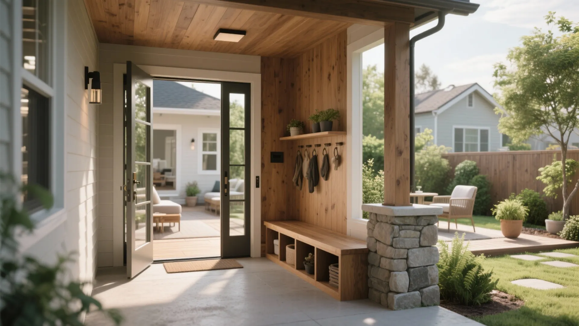 5. Outdoor connection and entry sequence