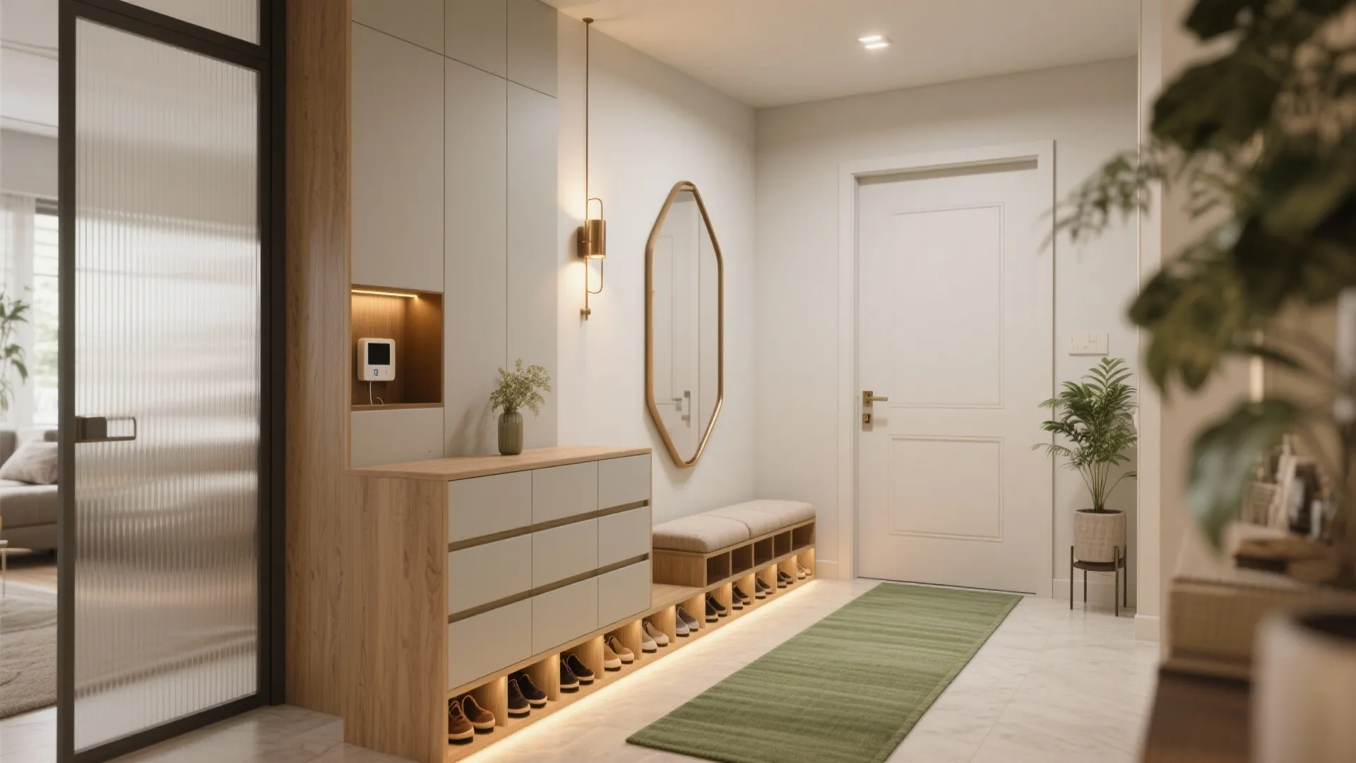 An Entry That Sets the Tone (And Keeps Shoes Tidy)