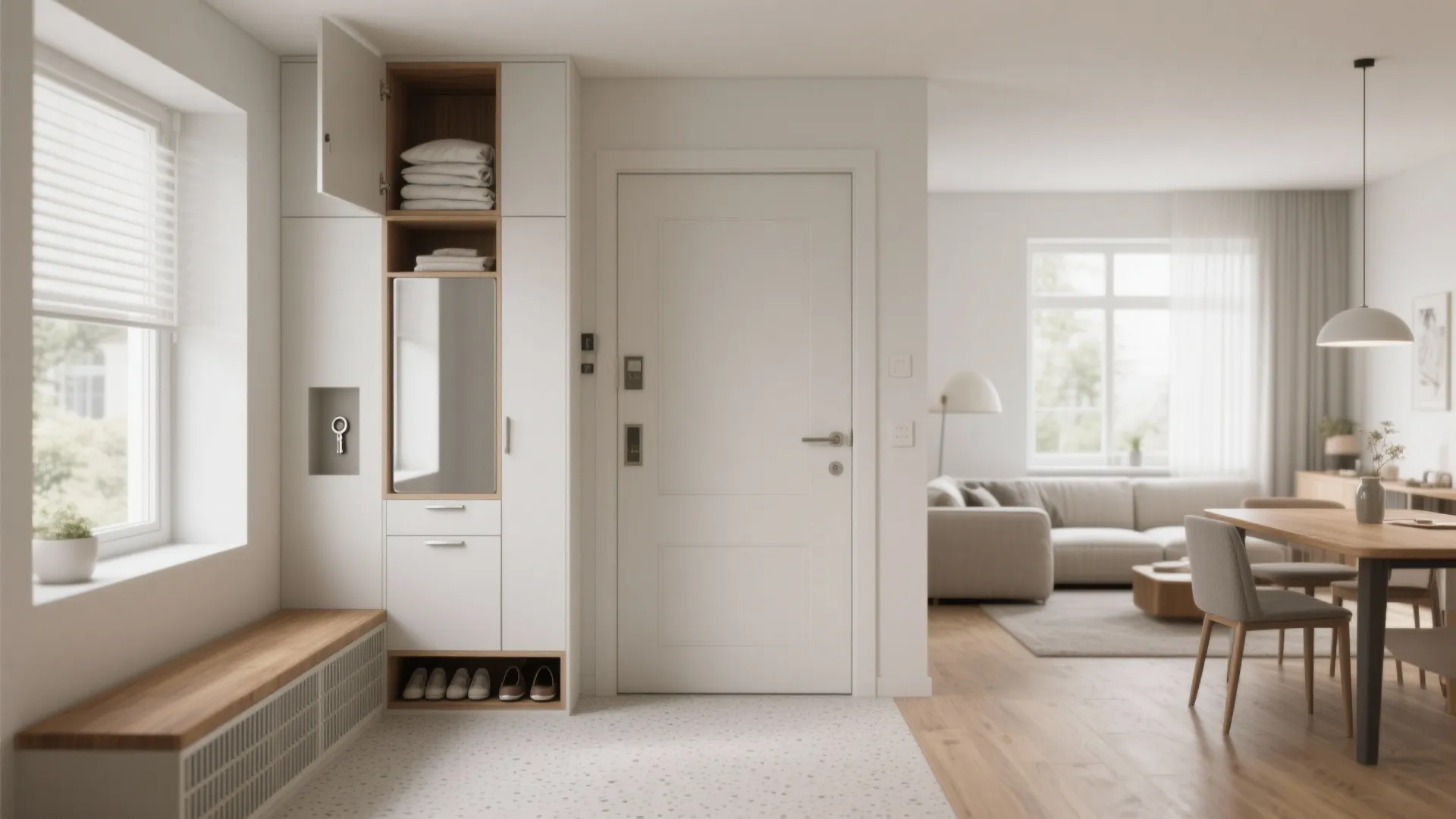 4) Entryway and living: storage that doesn’t shout