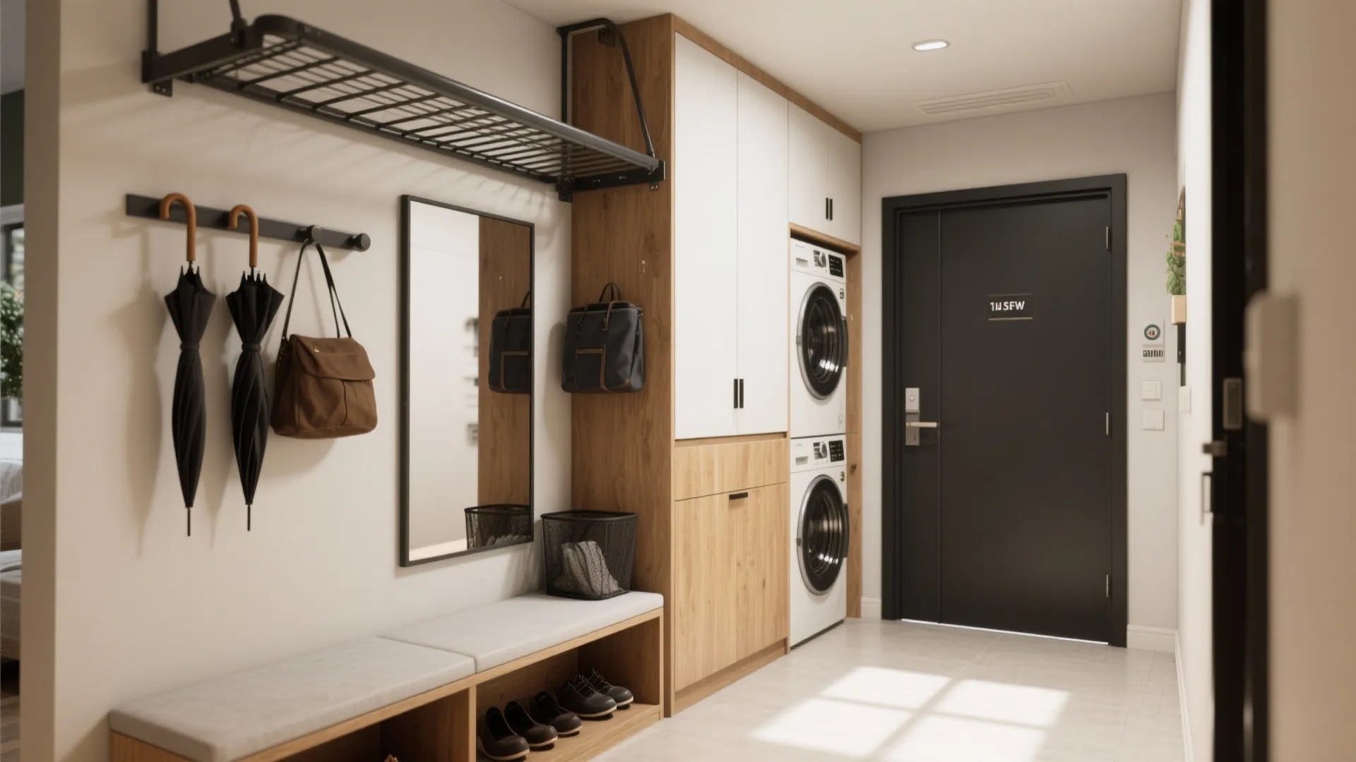 Entry, storage, and utility: vertical thinking