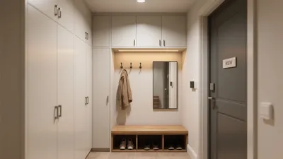 Modern Entryway with Smart Storage and Warm Lighting