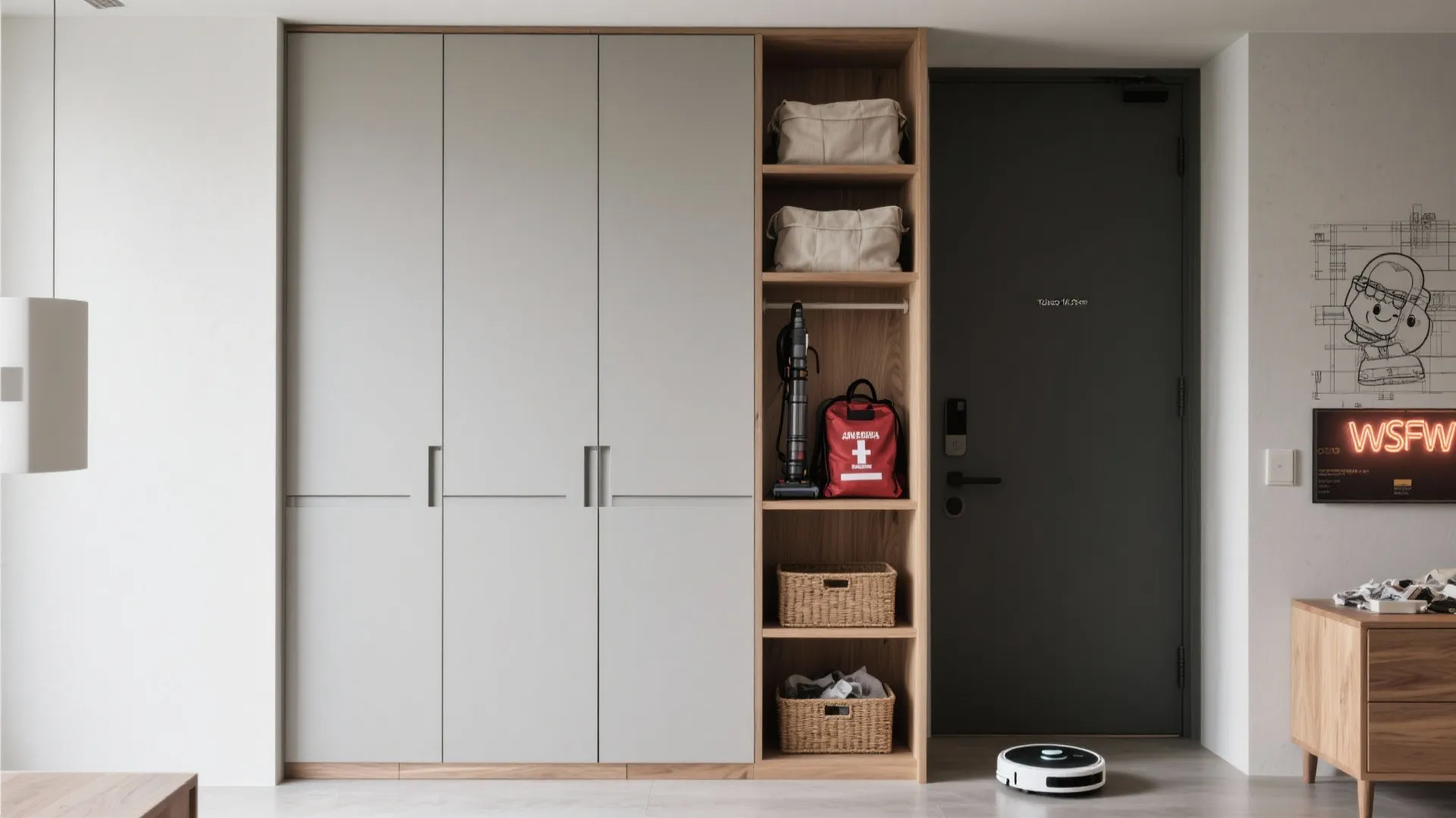 Tips 2: 収納技巧は“縦方向”と“奥行きの浅さ”で整える（収納技巧）