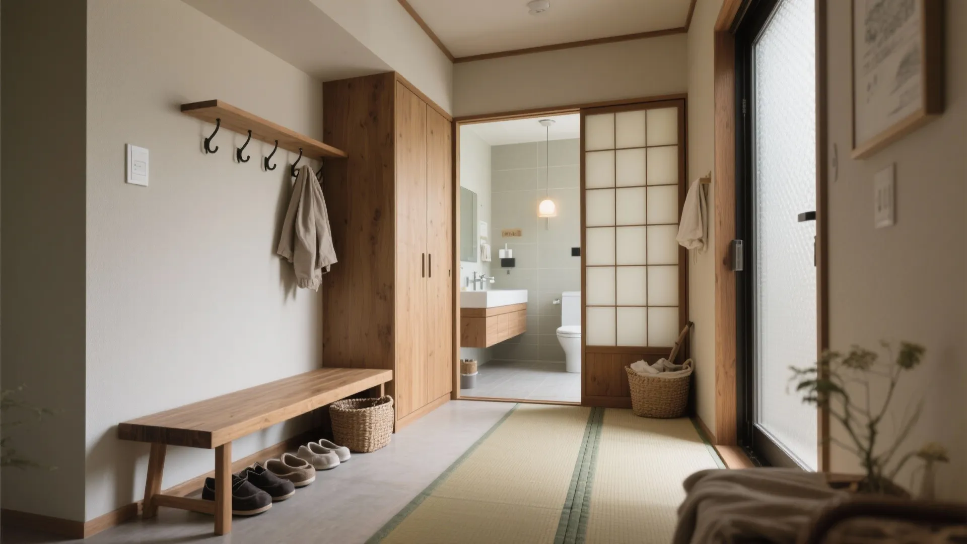 Tips 4: 玄関〜洗面の“回遊ルート”で渋滞ゼロ——収納技巧は動線に合わせる