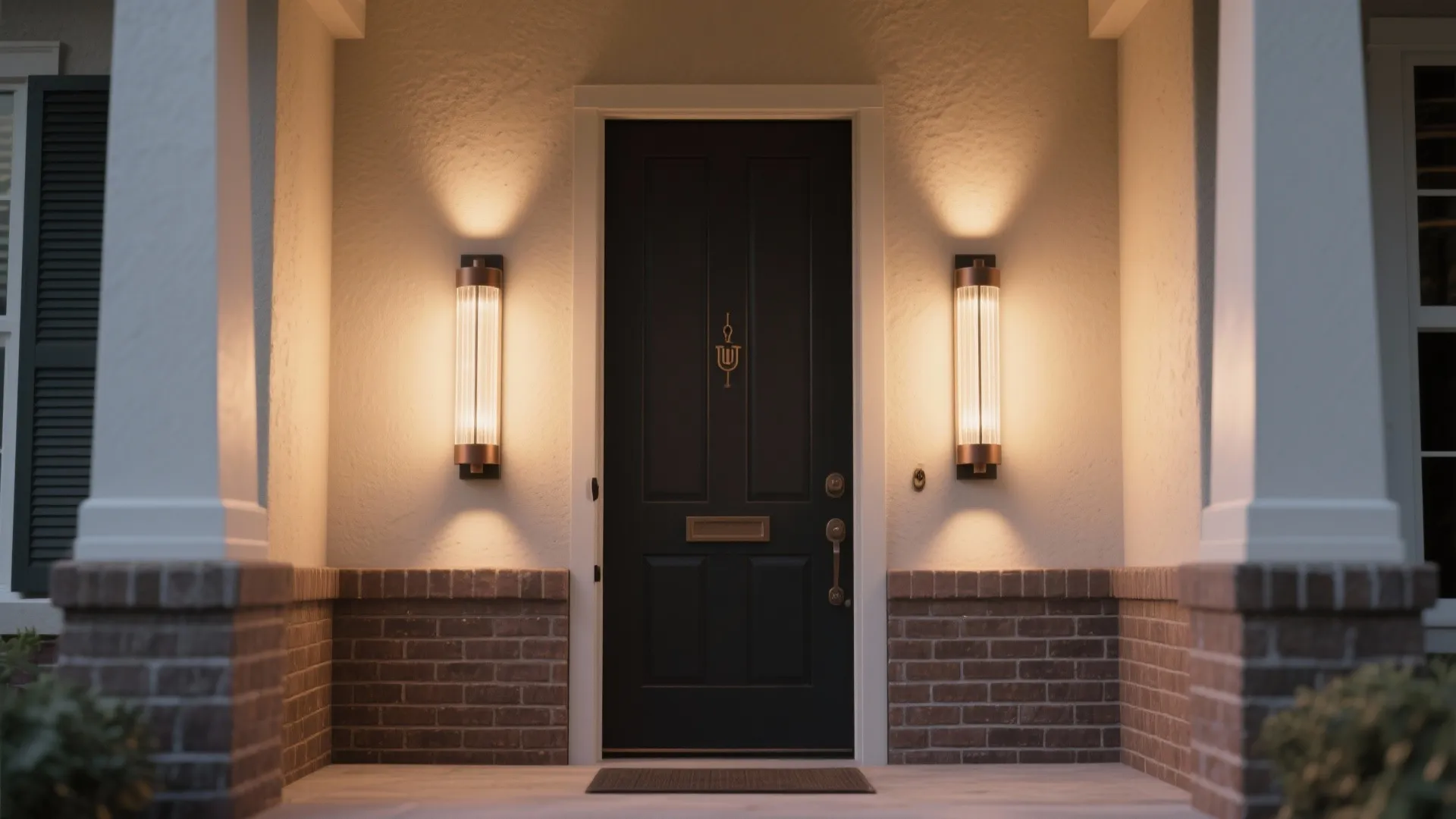 1) Frame the entry with vertical washes