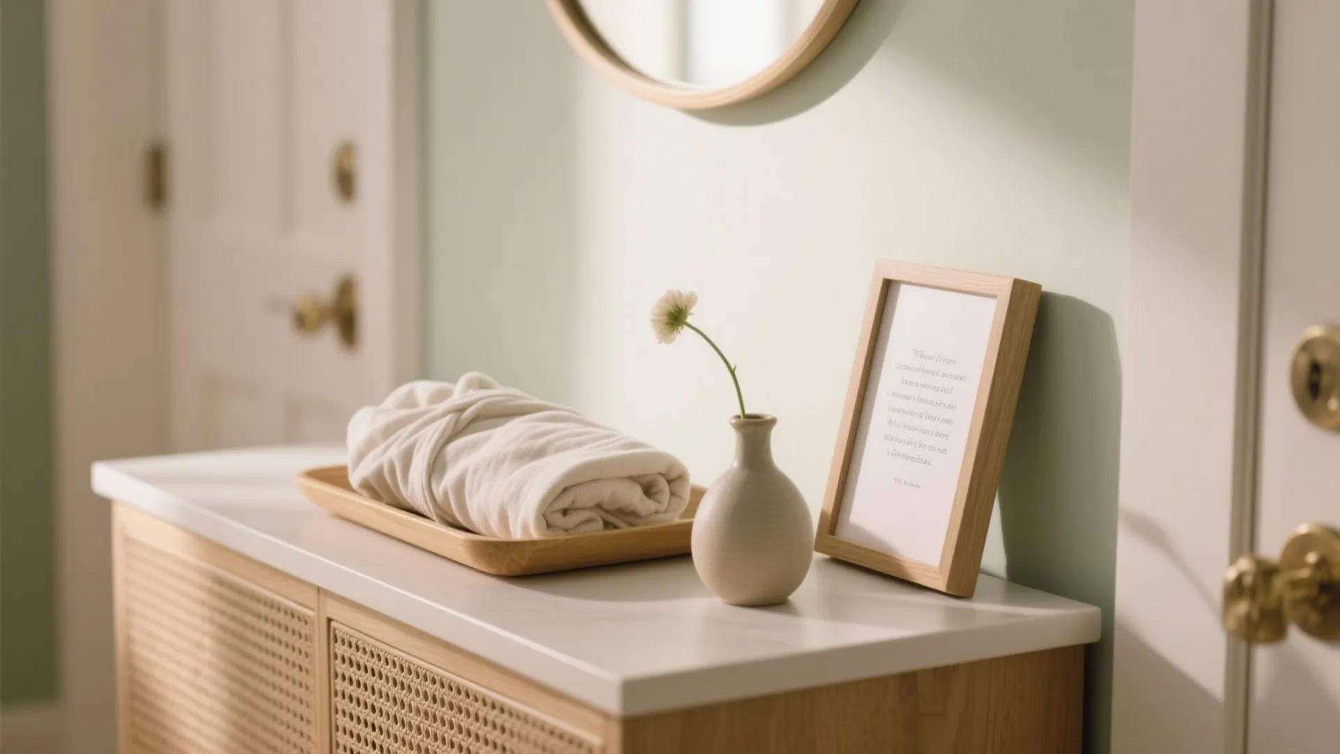 Entryway Mini Vignette for First Photos