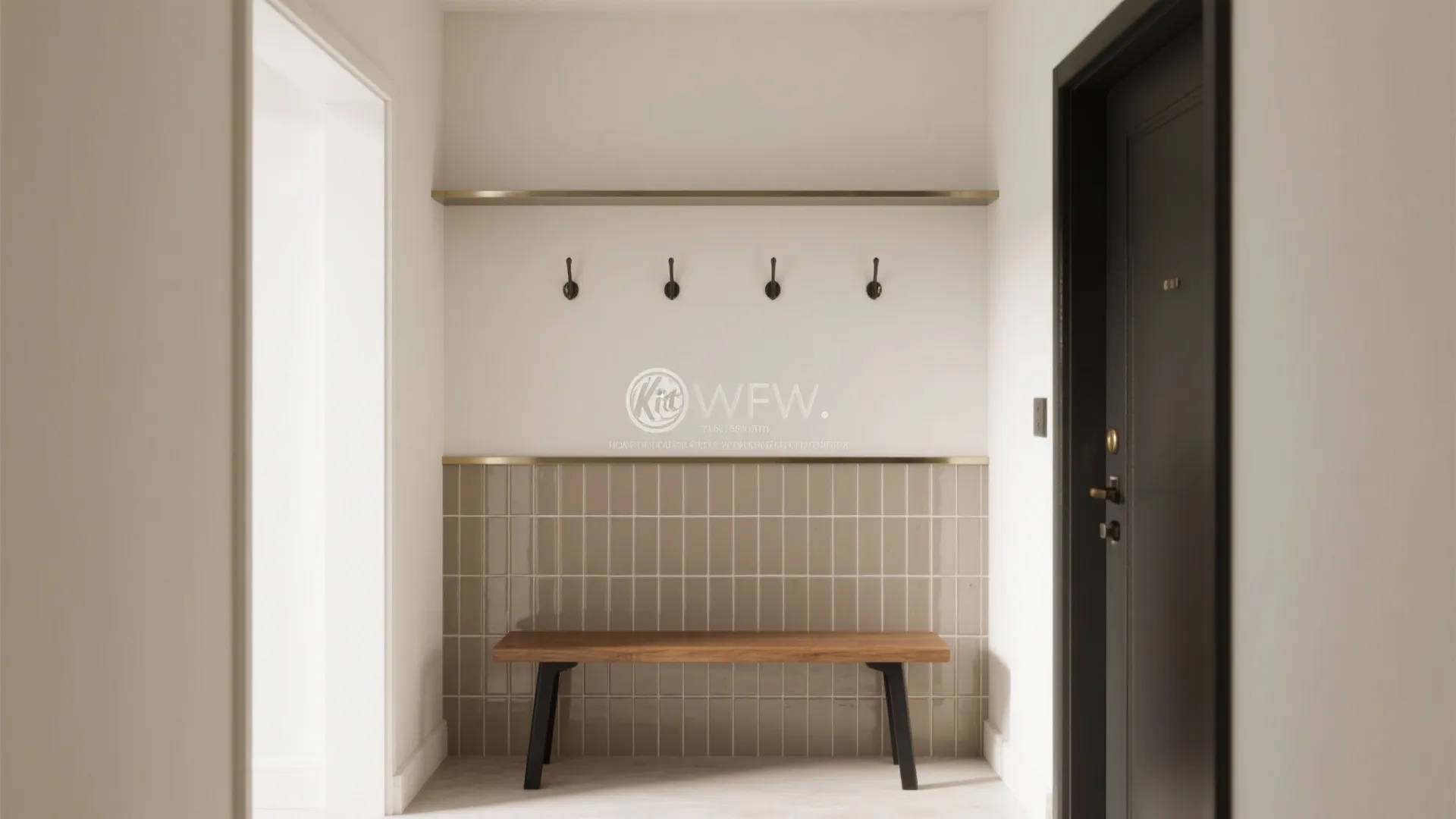 5) Vertical Stacked Wainscot in the Entryway