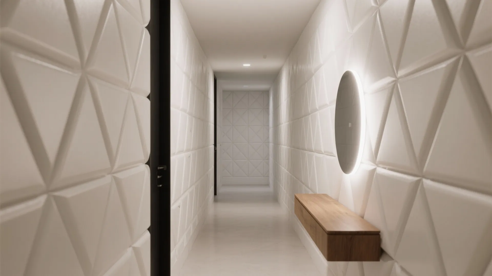 Entryway impact with wall-wash lighting