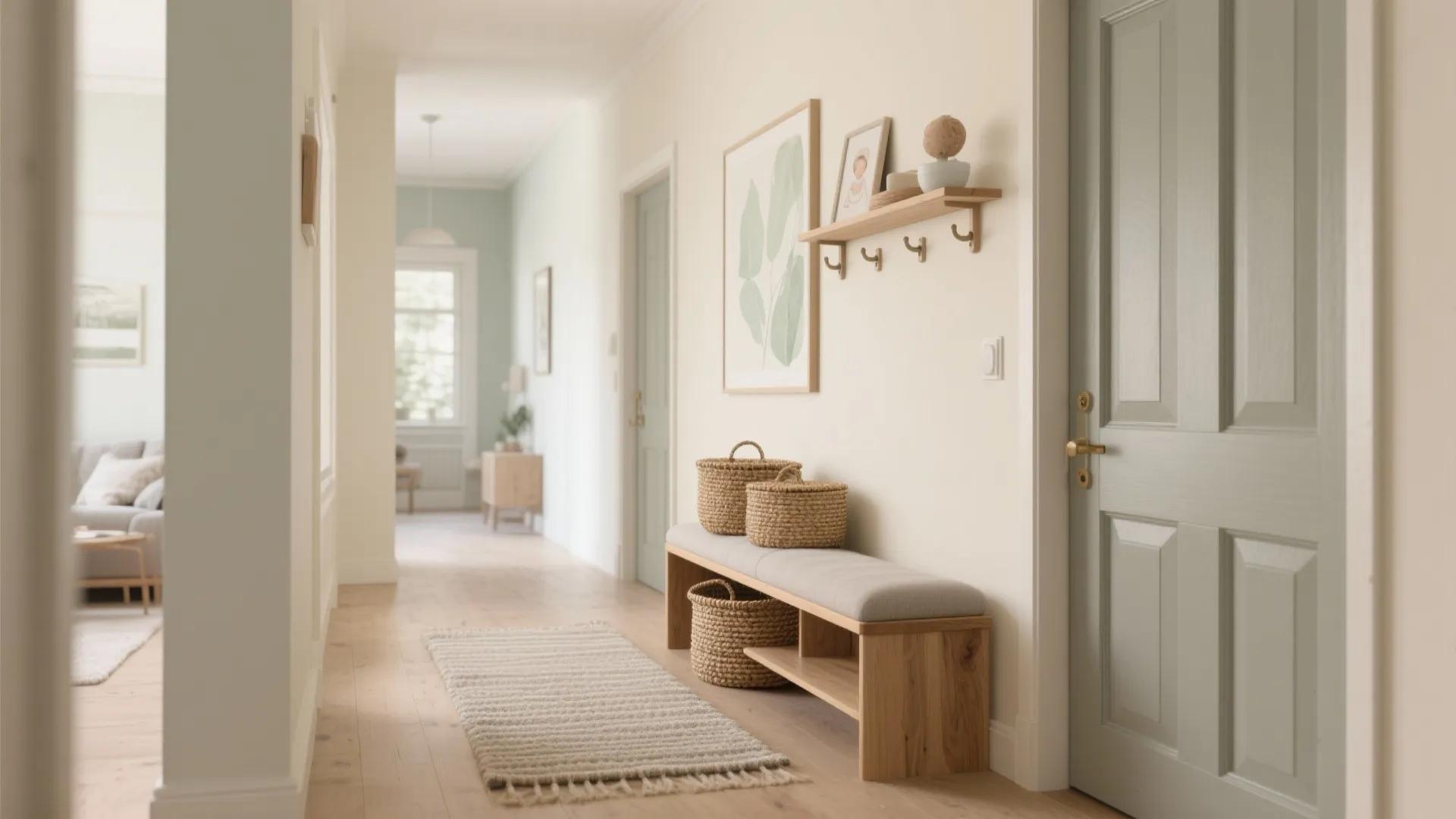 1) A Warm, Low-VOC Welcome Palette in the Entry and Hall