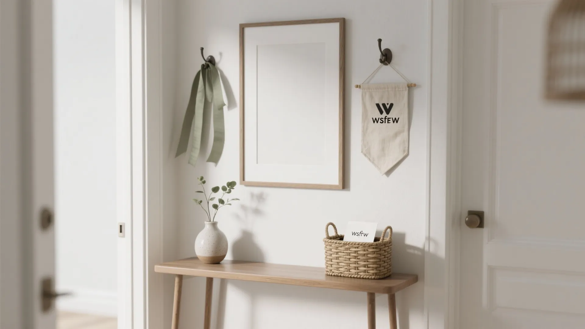 Entryway Welcome Vignette + Personalized Signage