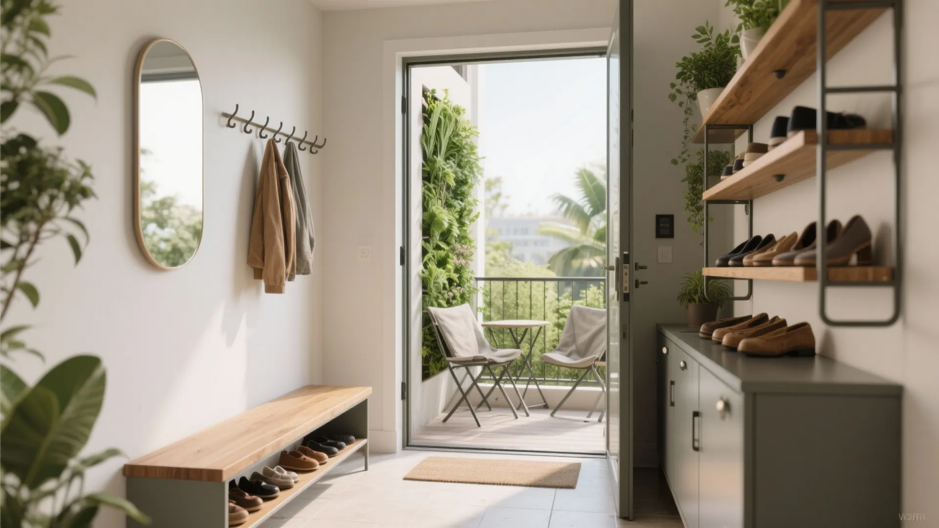 Smart entryway and balcony optimization