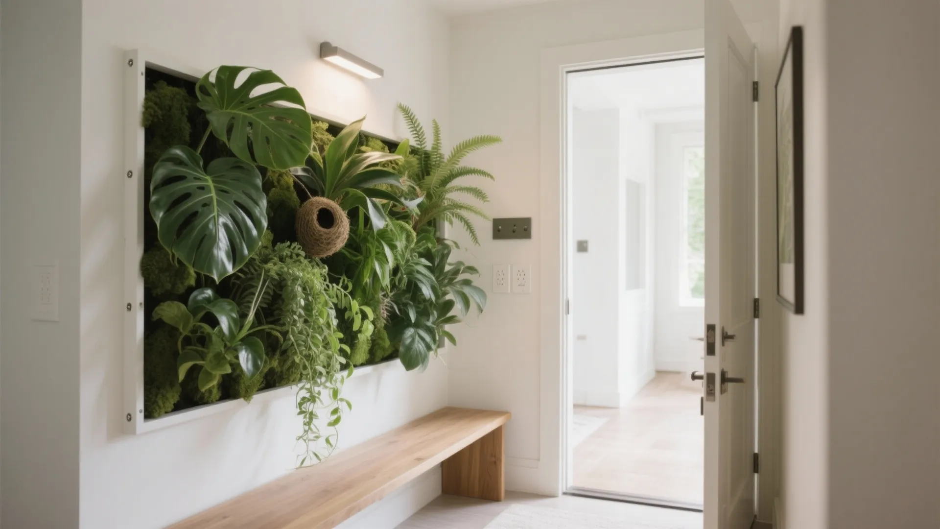 Entryway vertical garden that greets you