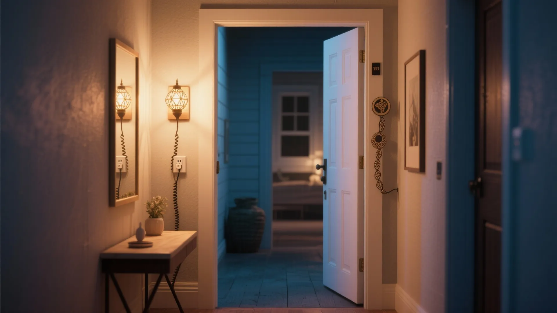 5. Layered entryway lighting for safety and style
