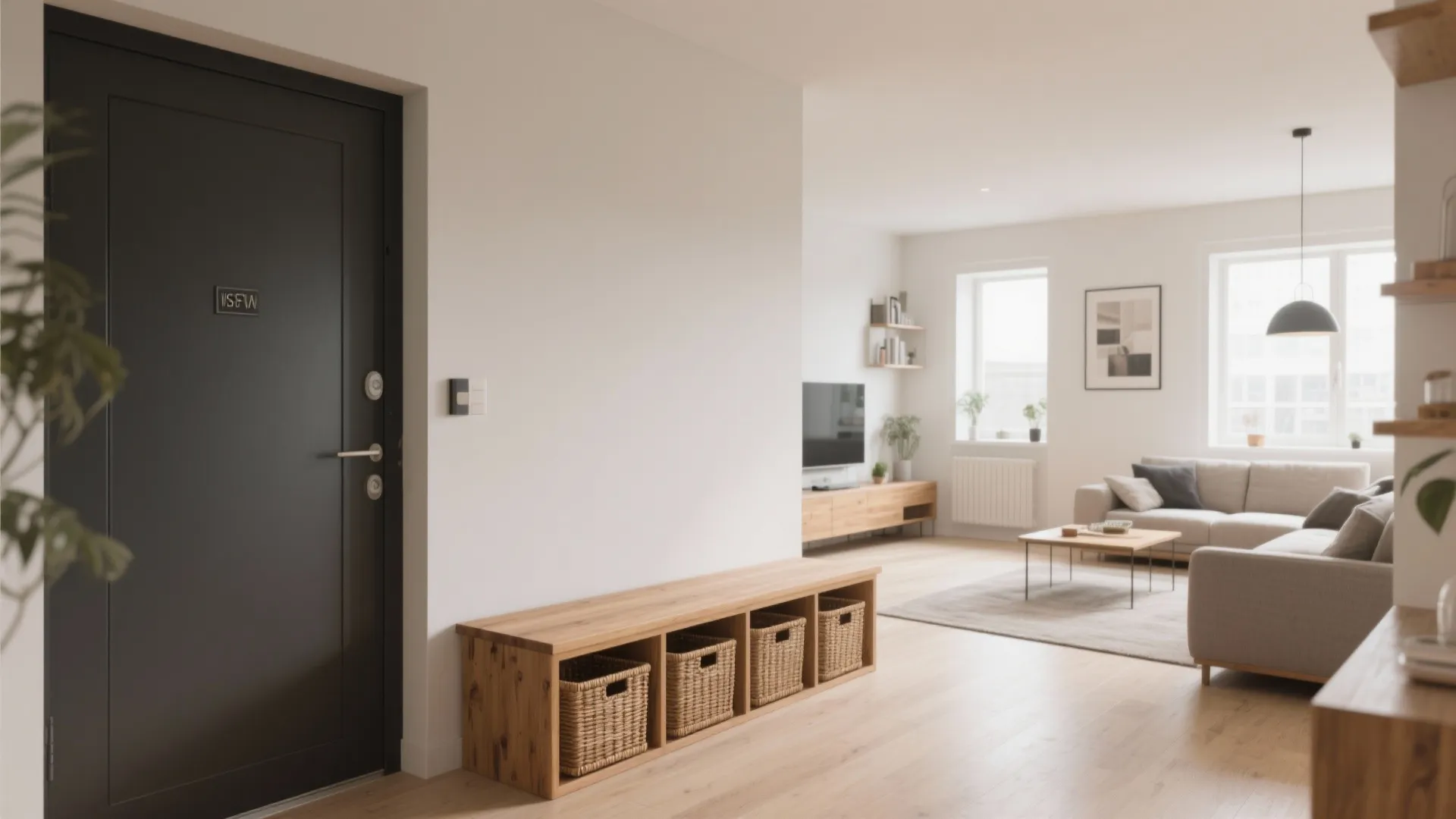 3. Entryway Bench within the Living Space