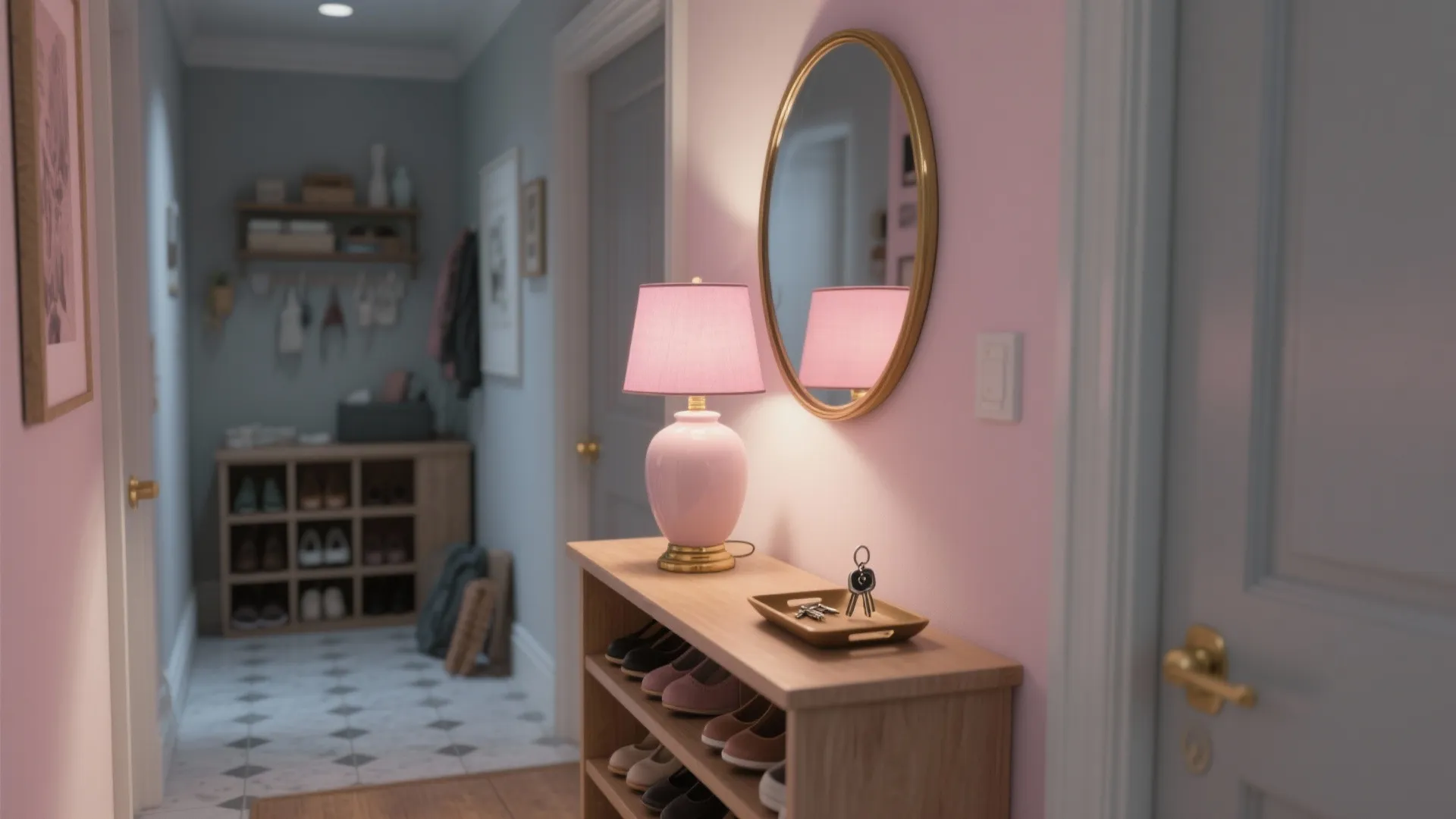 2. Entryway Accent to Mask Clutter