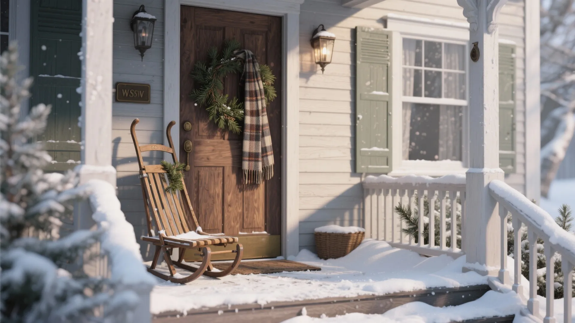 1. Winter Entryway Feature