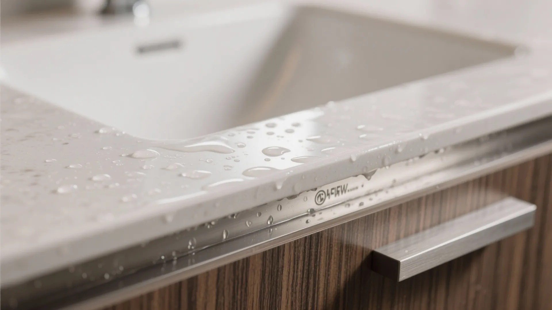 5) Furniture-look vanity with moisture-smart materials