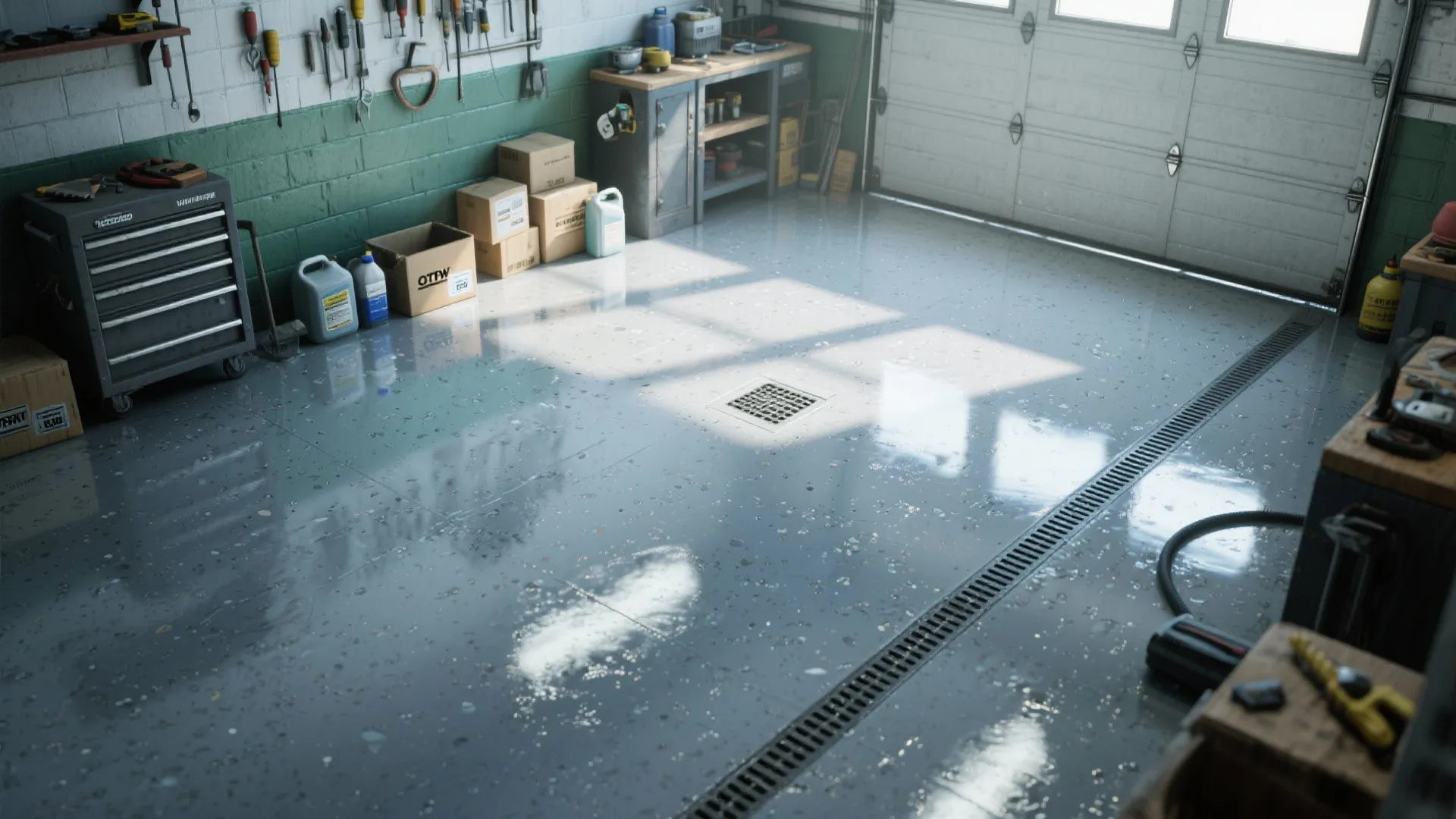 Epoxy and garage-specific coatings: for heavy-duty floors and lower walls