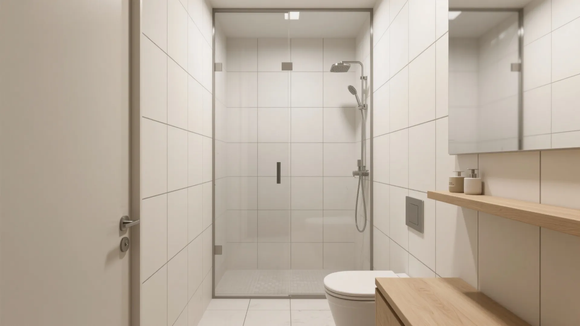 Minimalist Epoxy Grout and Rectified Tiles